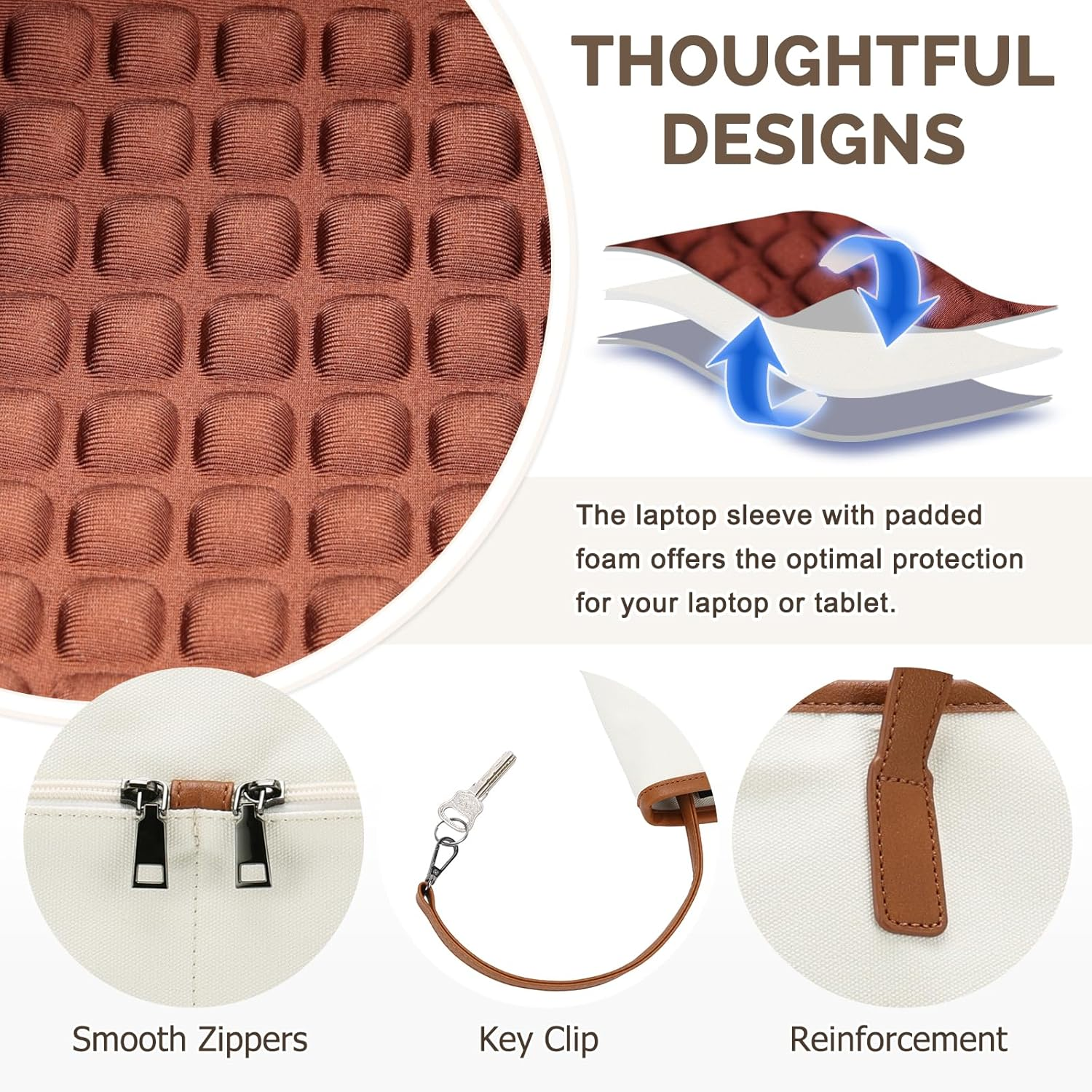 Laptop Tote Bag for Women, KASQO Water Resisitant 15.6 Inch Laptop Shoulder Bag Large Business Work Bag Teacher Nurse Handbag Briefcase for Travel, College, Office, Shopping image number 4