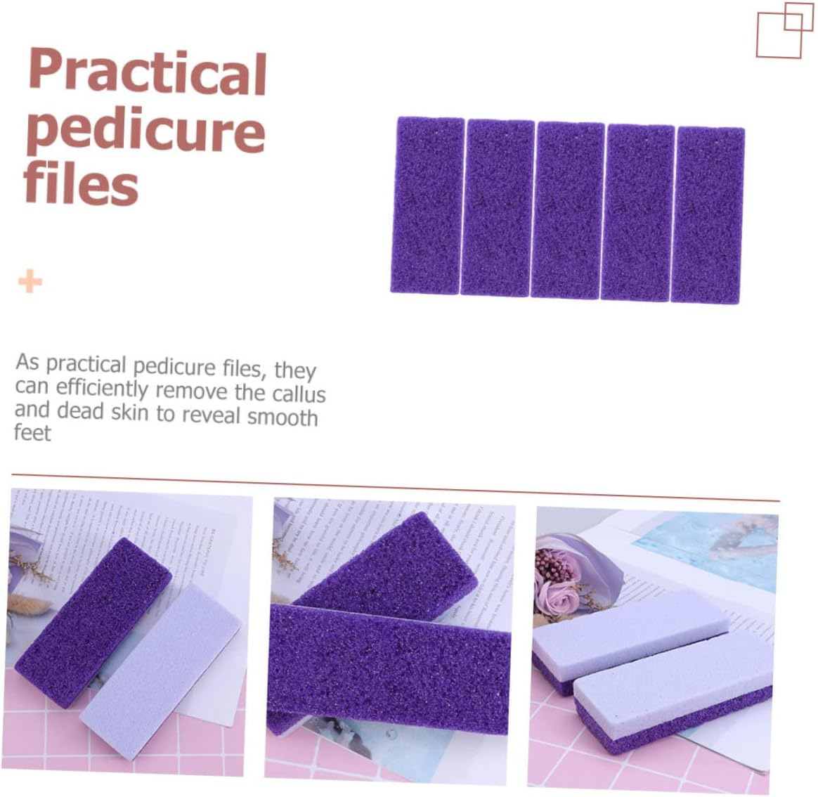 LIFKOME Volcanic Stone Foot Callus Remover 5Pcs Pack Dead Skin Removal Tool Foot Care File for Cracked Heels and Corns Pedicure Accessory for Home Use image number 2