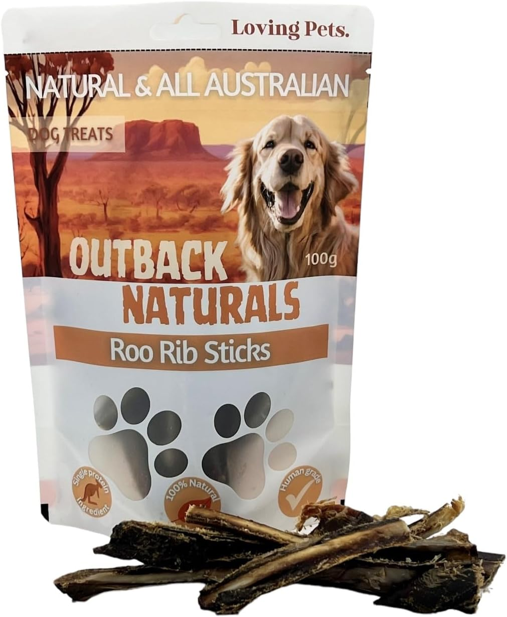 Loving Pets Kangaroo Rib Sticks, Dog Treats, 100G Grams image number 1