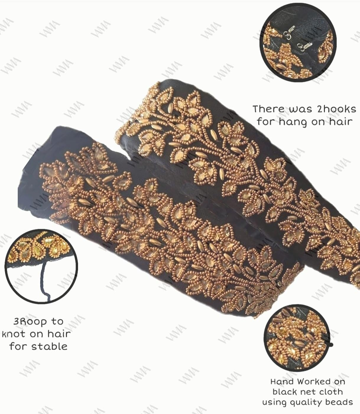 VAMA Women'S Traditional Jadai Alangaram Savaram Jada Bharatanatyam Pulajada Paranda Braid Hair Extension