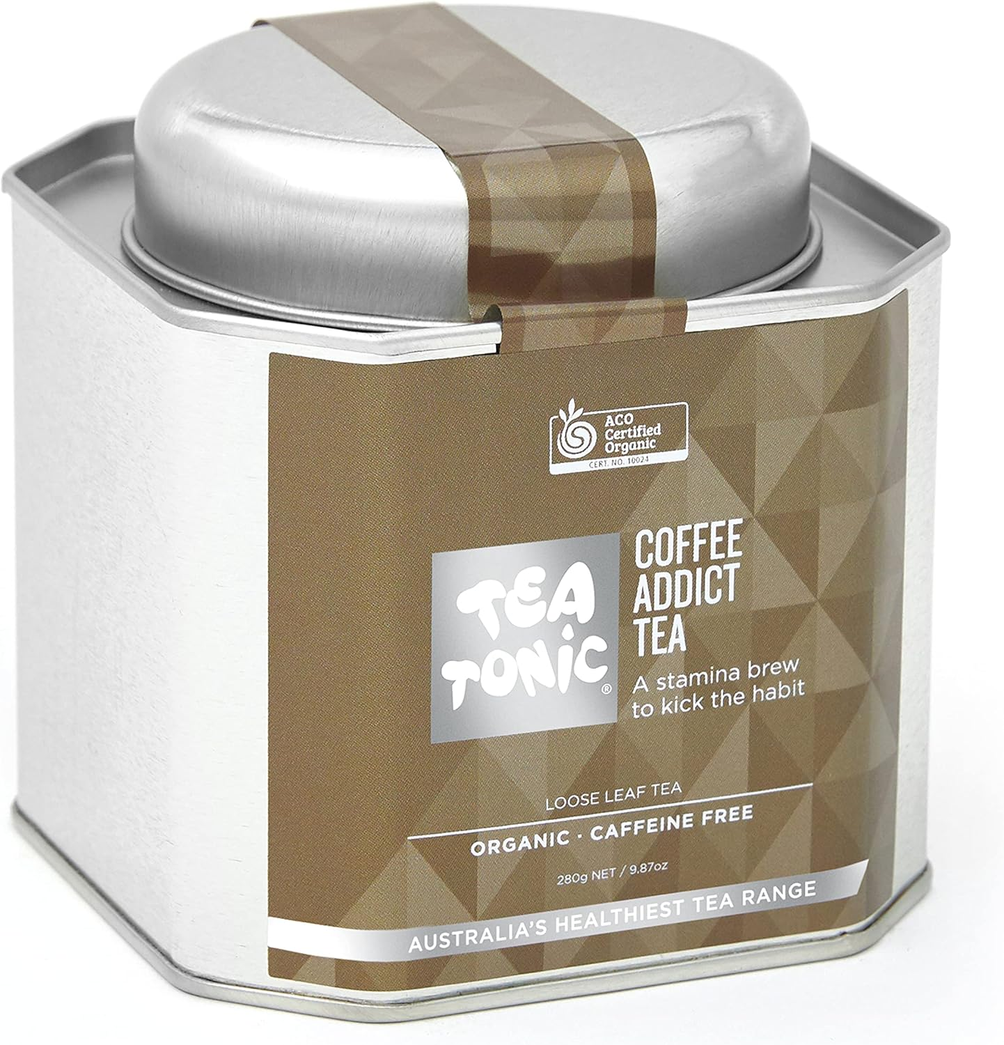 Coffee Addict Tea Loose Leaf Caddy Tin
