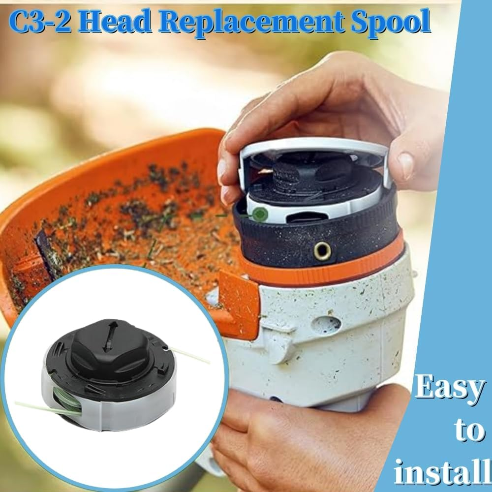 3-Pack Replacement Spool for Stihl Autocut C3-2,Trimmer Head Fits FSA 57 Weed Eater Trimmer Spool Replaces 4009 710 4305,Trimming and Mowing Head image number 5