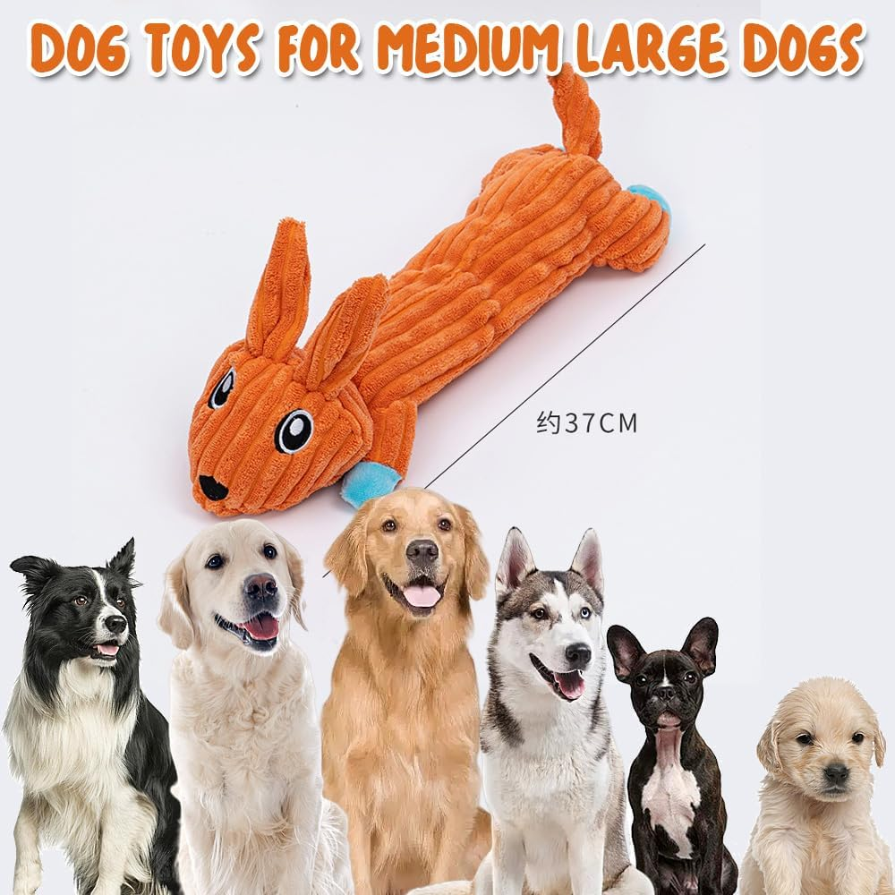 Speedy Panther Plush Dog Toy, Pet Toys for Large Dogs, Rabbit Puppy Toys from 8 Weeks, Squeakey Dog Toys for Small Medium Large Dogs image number 1