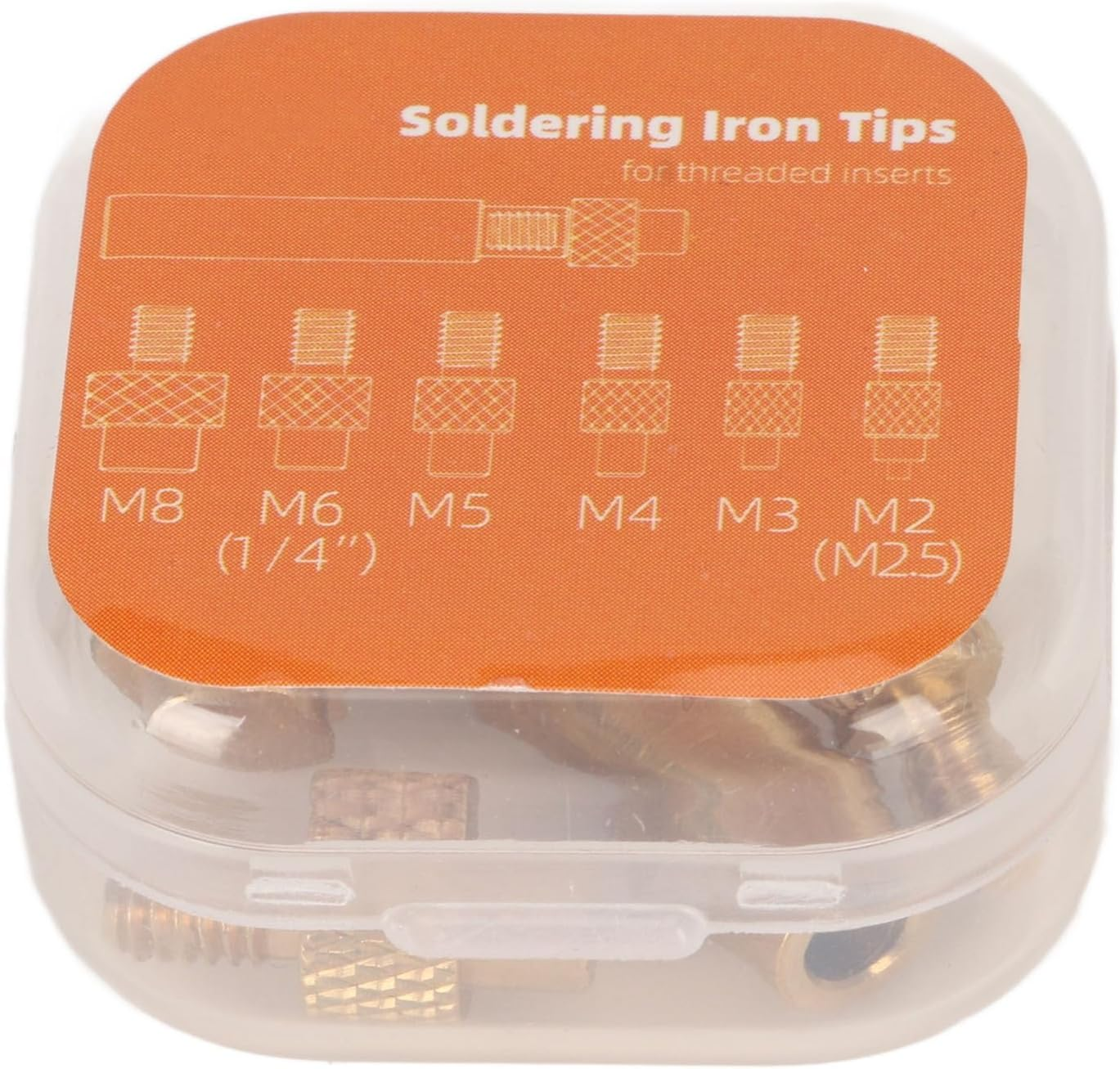 Universal Soldering Iron Tip M2 M2.5 M3 M4 M5 M6 1/4 Inch M8, Heat Set Insert Tip, for 3D Printer Parts image number 3