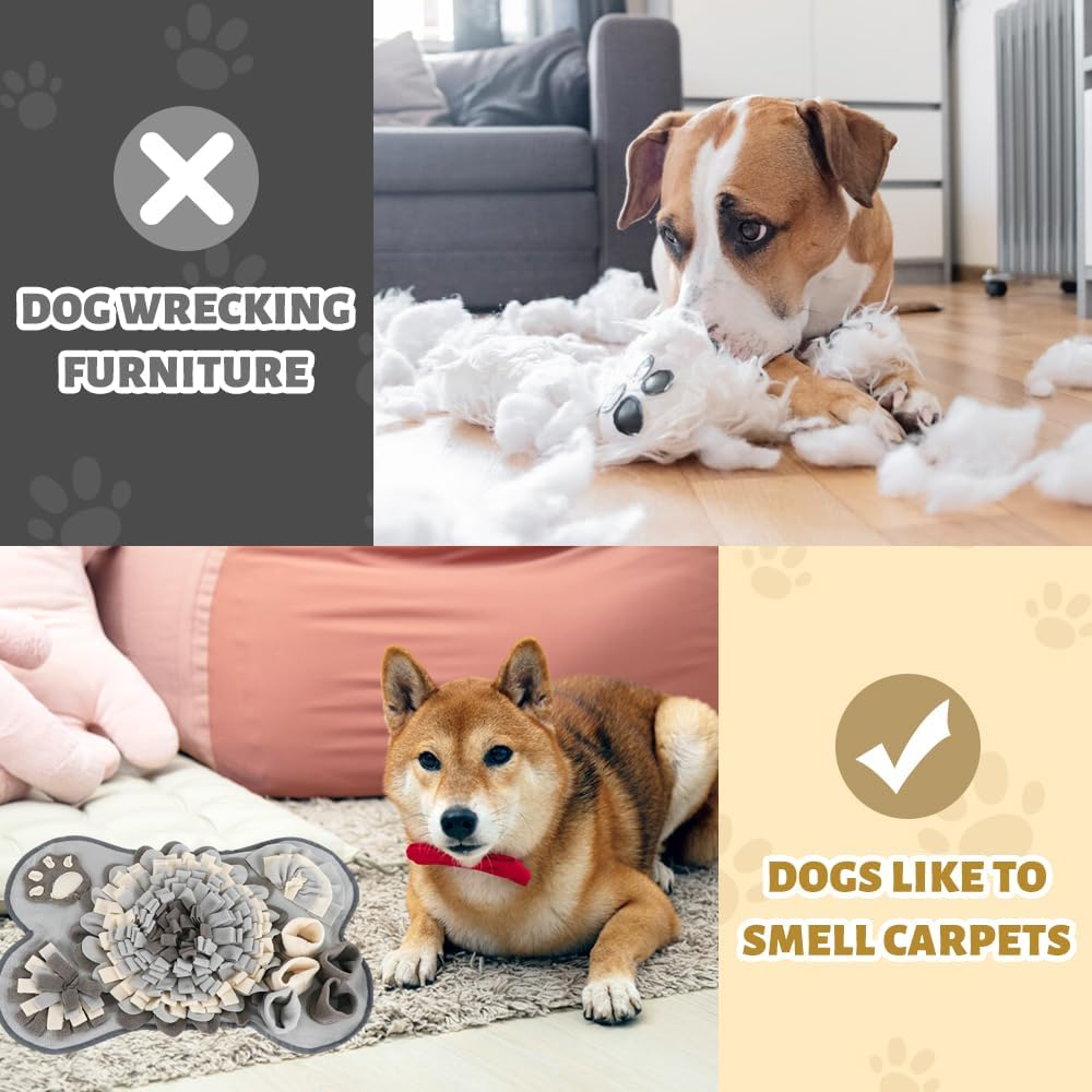 YANGUN Sniffing Rug for Dogs, Sniffing Rug, Dog Sniffing Mat, Dog Intelligence Toy for Dogs, Promotes Natural Foraging & Stress Relief for Dogs Cats image number 2