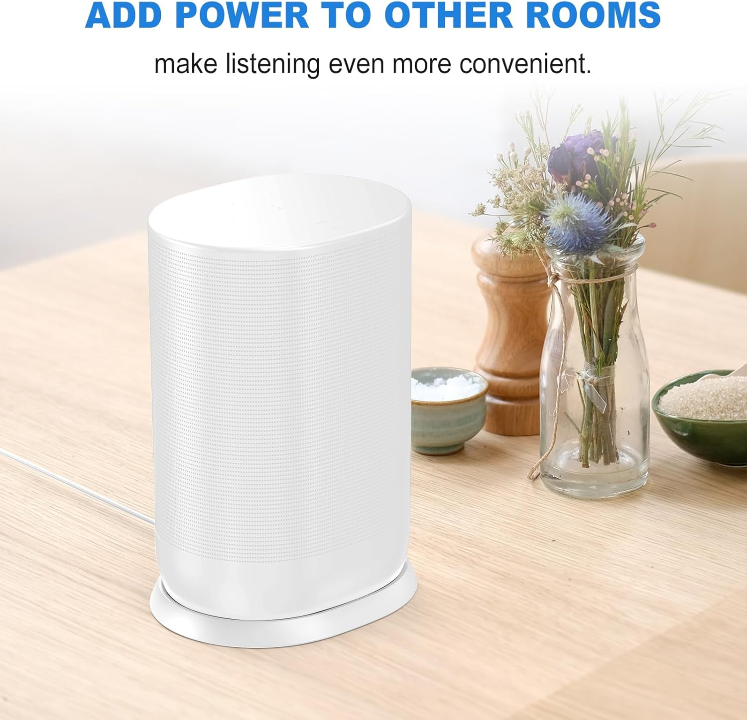 Soarking Charging Base Compatible with Sonos Move with 45 W Detachable Wall Charger 6.6 Feet Cable (White) image number 5