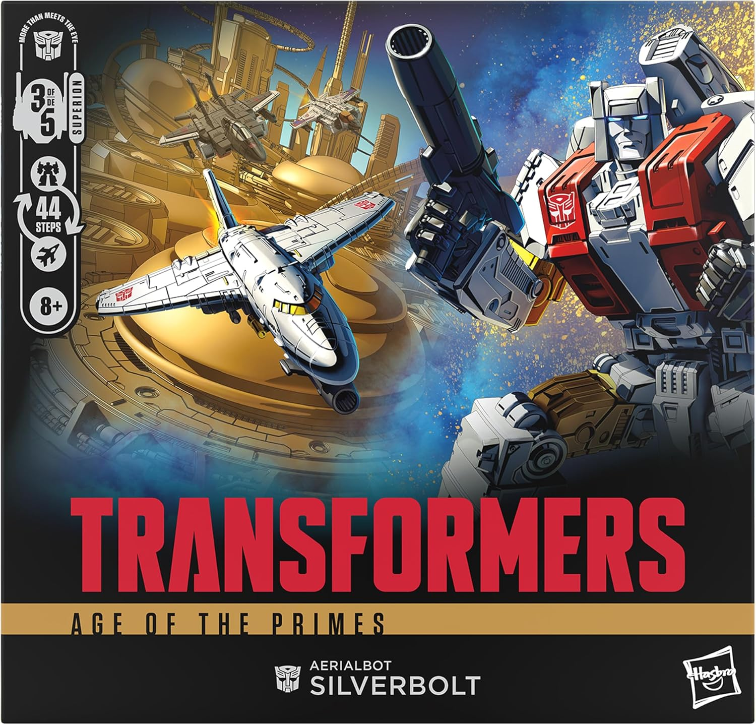 Transformers Age of the Primes Commander Class Aerialbot Silverbolt, 7-Inch Converting Action Figure, Robot Toys for Ages 8+ image number 2
