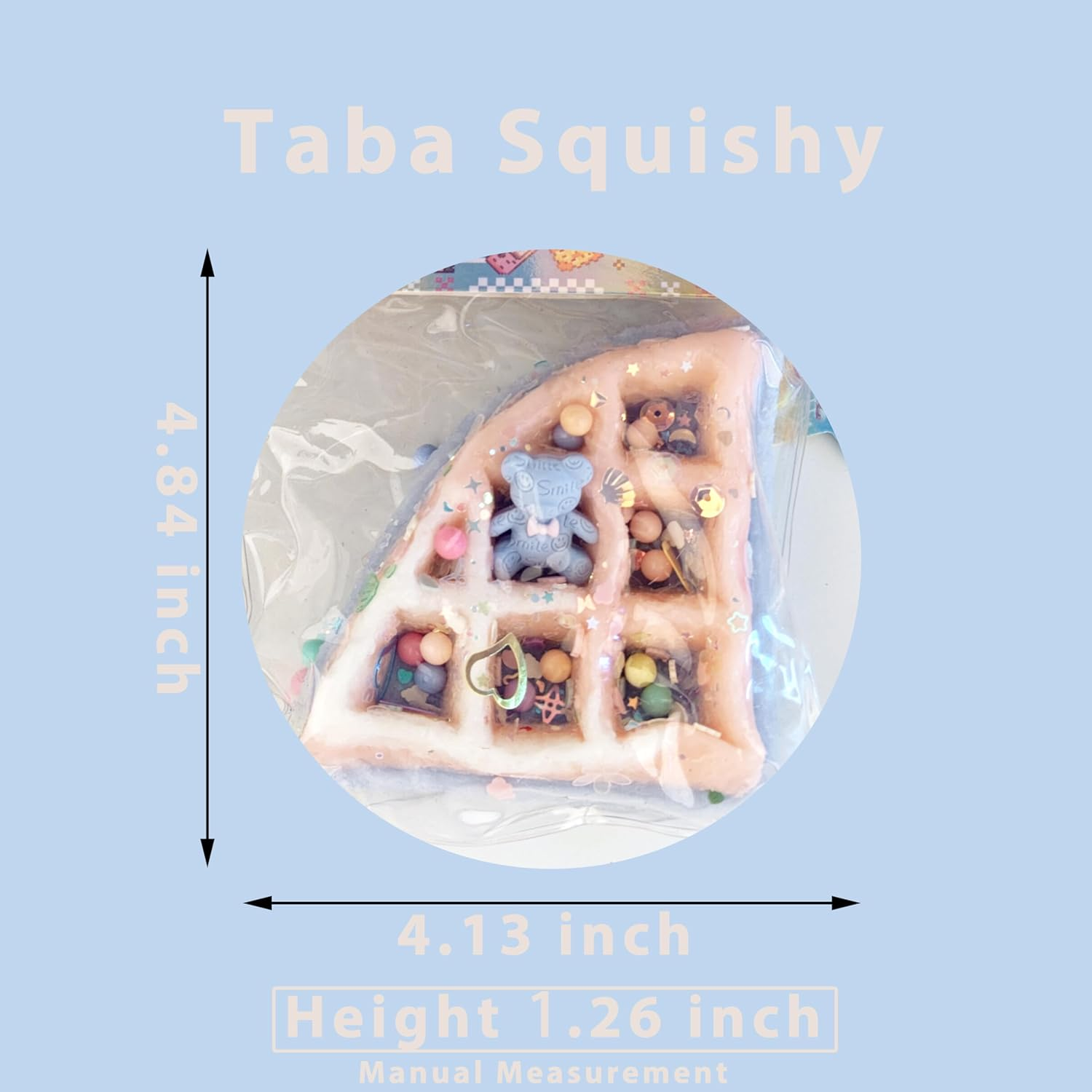 1 Pcs Taba Squishy Kawaii Squishy Fidget Toy Kit, Cute Squishy'S Sensory Toys, Pinch Family Squishy Toys, Stress Relief for Party Favors, Mochi Squishy Kit for Adults (Blue)