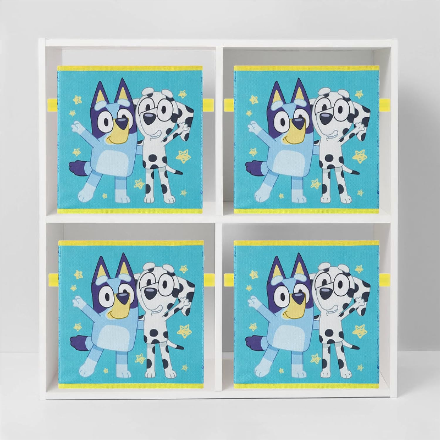 Idea Nuova Bluey Set of Two Spacious Collapsible Storage Cubes, 10"X10"X10" - Blue image number 2