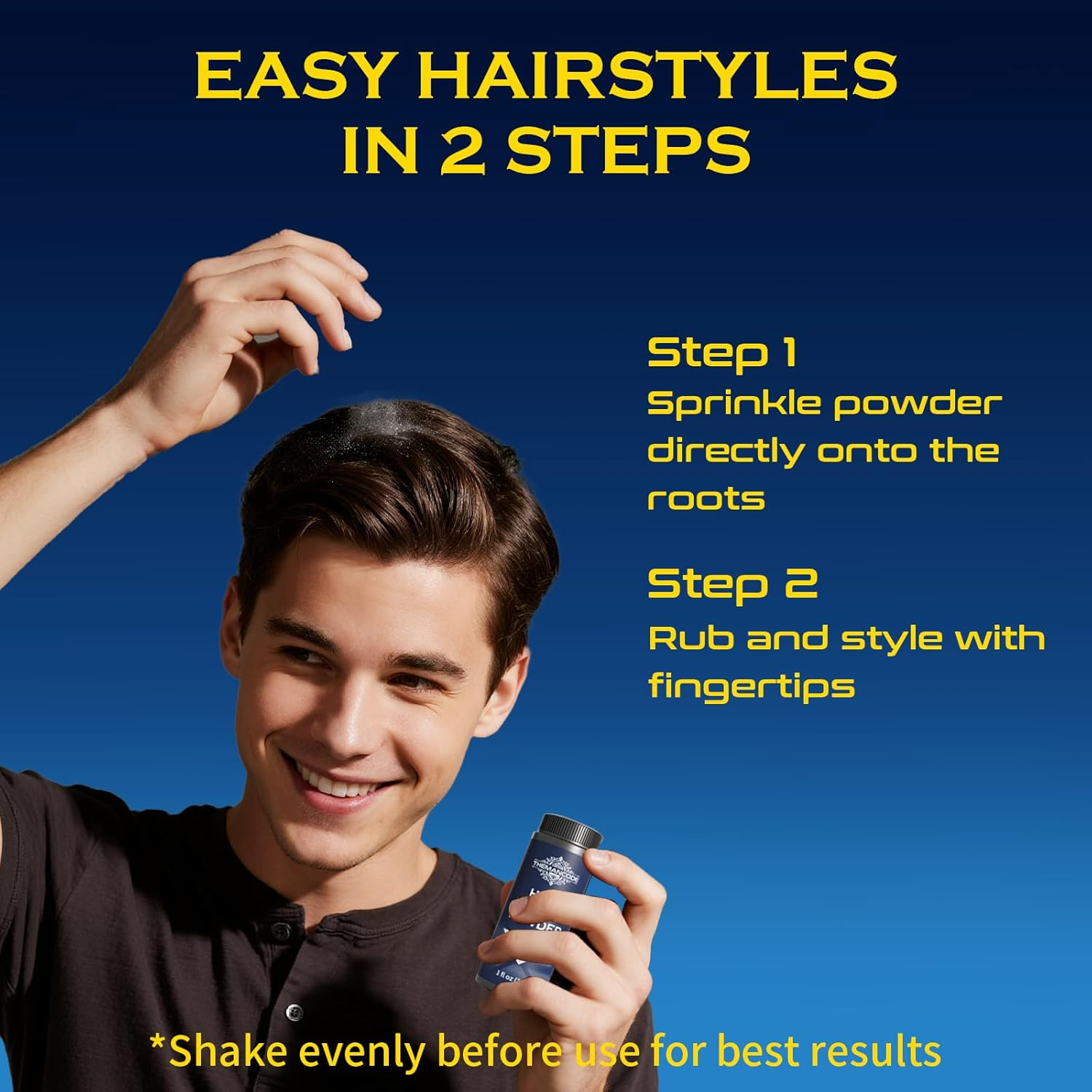 THEMANCODE Texture Powder for Men, Valentines Day Gifts for Him, Lightweight Hair Styling Powder Adds Volume and Texture for a Natural Look, Best for Short to Medium Hair image number 2