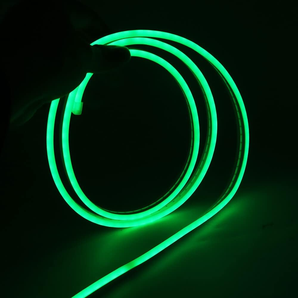 XUNATA 1M Pink LED Neon Light Strip with Switch, 5V USB Powered, Coloured PVC Tube Lights, IP65 Waterproof, Flexible, Cut to Size for DIY Home Commercial Decoration