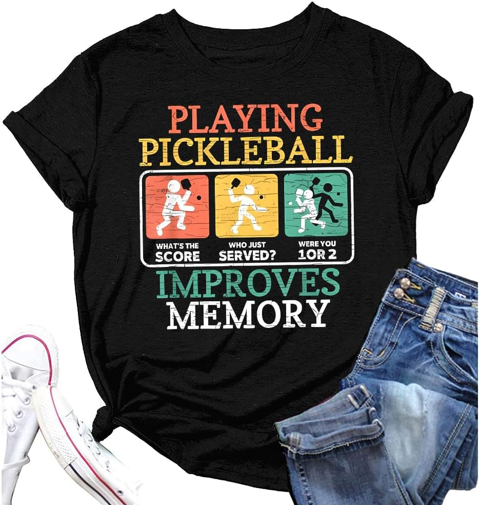 Playing Pickleball T Shirt for Pickleball Lover image number 1