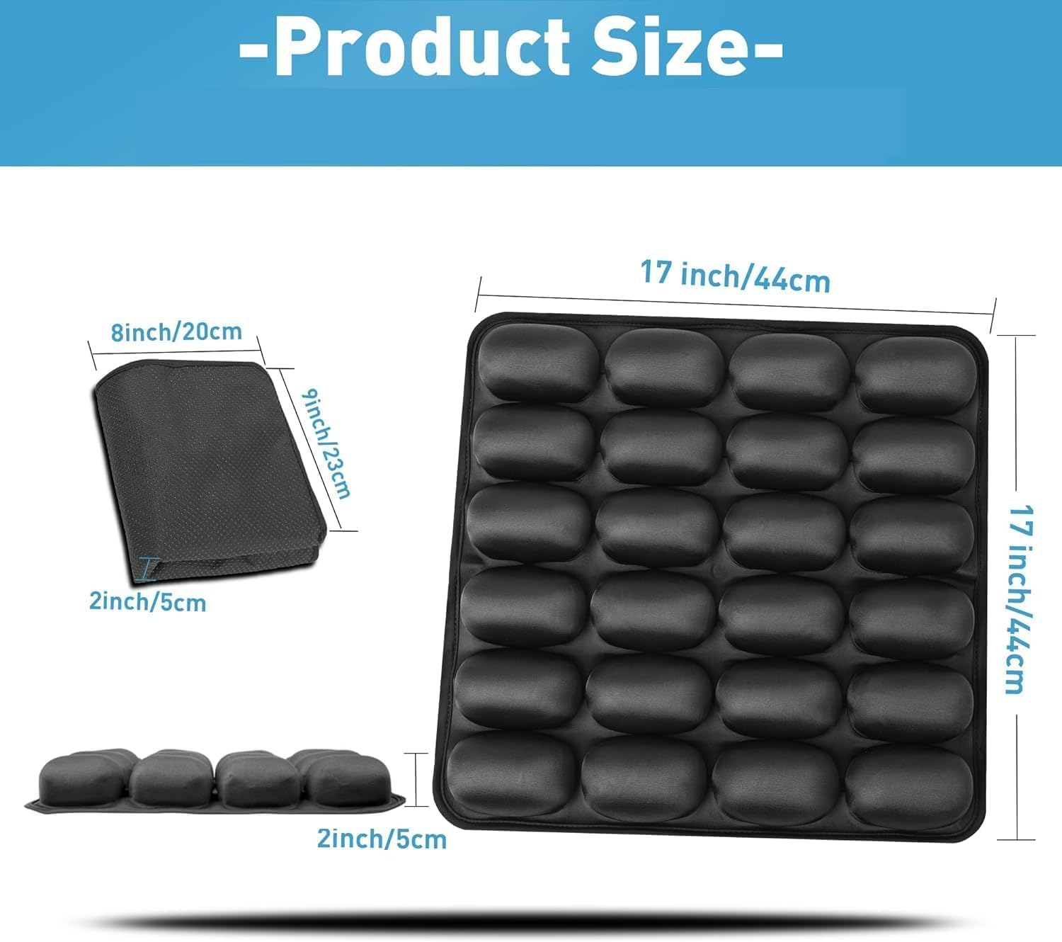 Sondur Travel Cushion, Plane Cushion for Airplane Seats, Comfortable 3D Air Cell Seat Cushions, Car Seat Cushion, Office Wheelchair Pad Orthopedics Pain Pressure Relief Camping Seat Mat image number 2