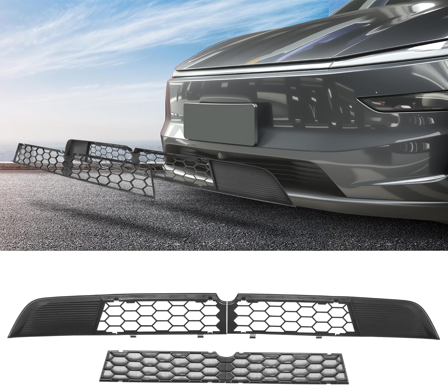 Air Intake Protective Cover Grille for Tesla Model Y 2025 2026 Juniper Air Vent Cover Air Intake Vent Grille Cover (Black) Arcoche Customizes Exclusively image number 6