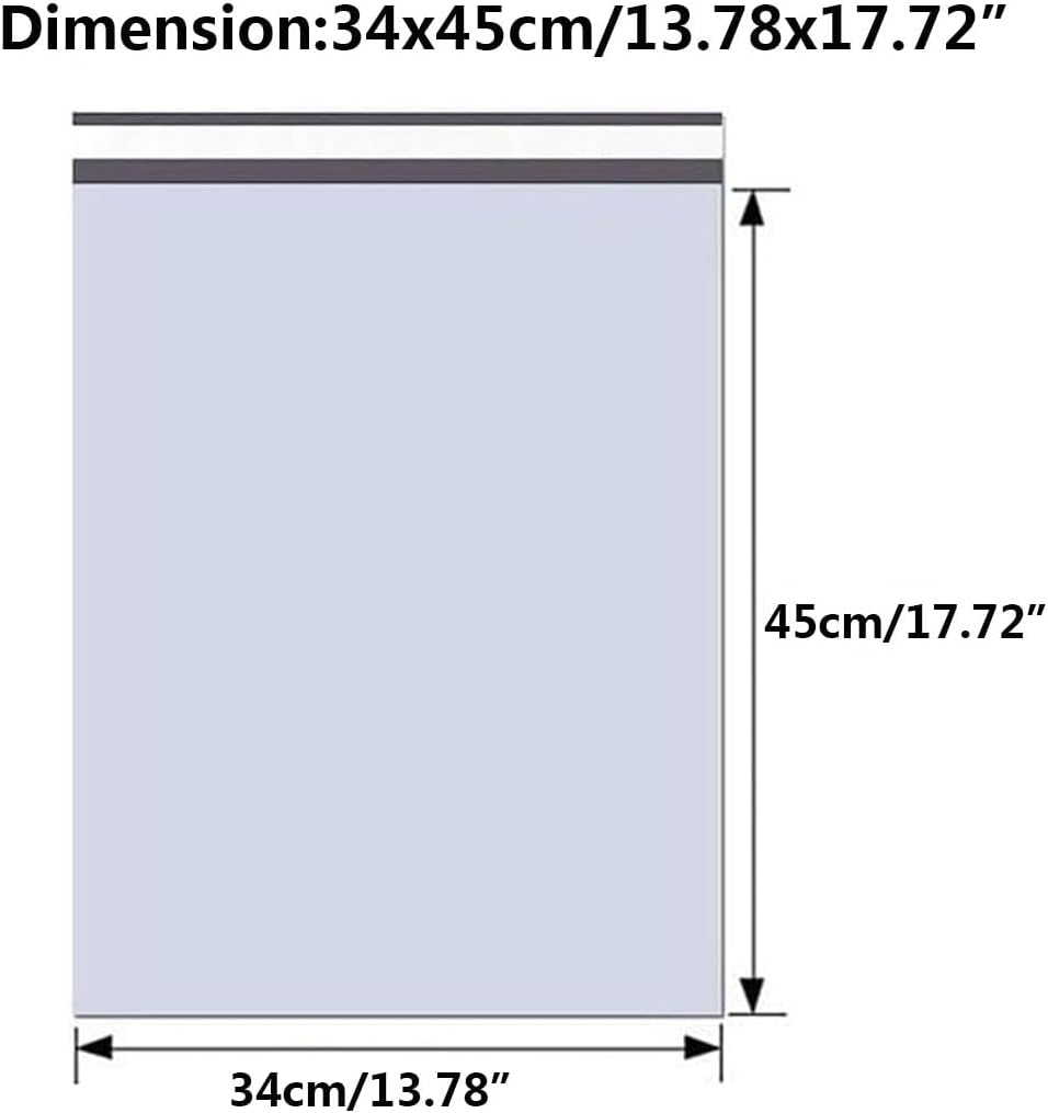 Idopick 100 Pack Poly Mailers Packing Bags, Self-Sealing Shipping Bags Strong Adhesive Shipping Bags for Clothing, Durable Thick Mailing Envelopes in Withe(35X45Cm)