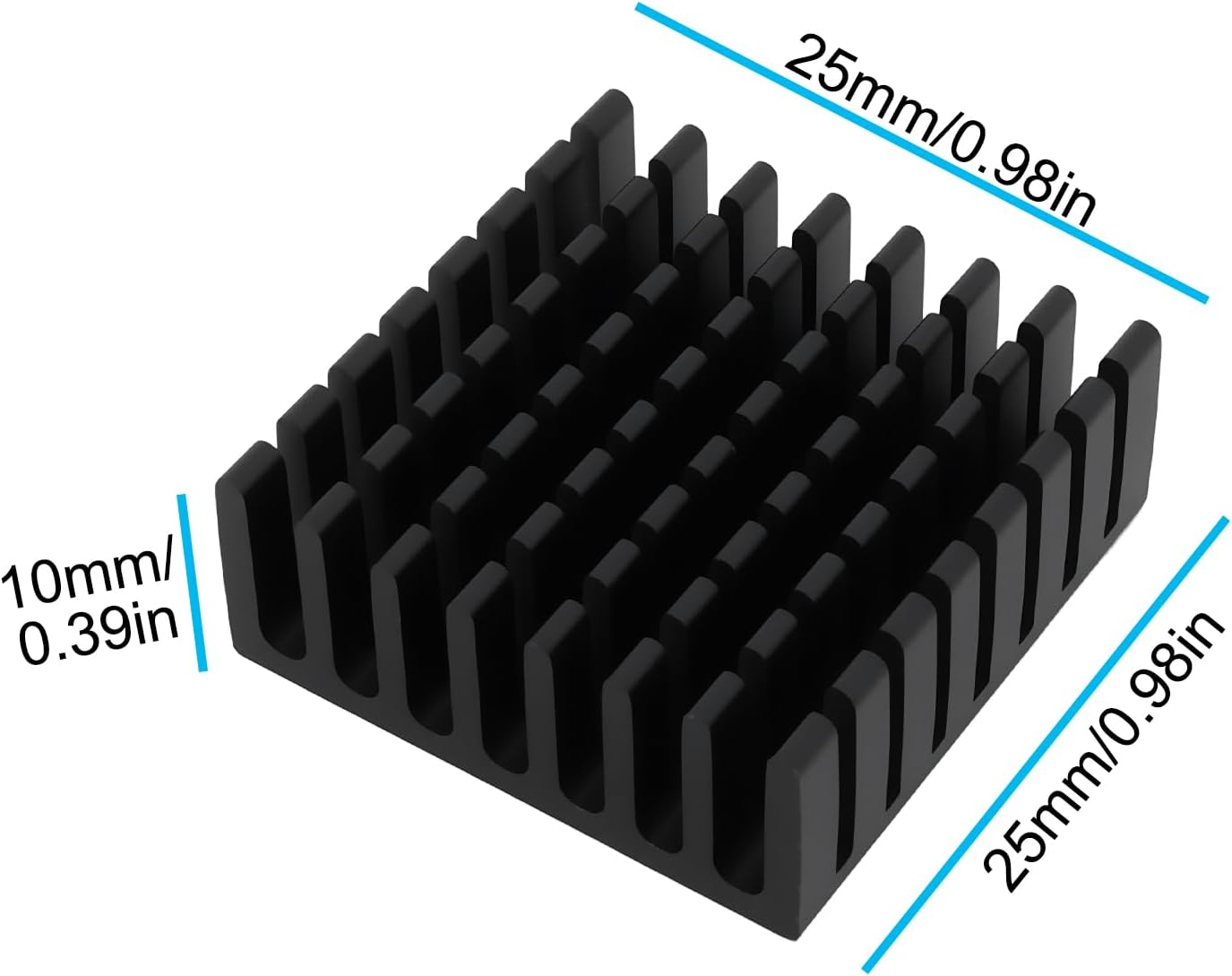 LT Easiyl 10Pcs Heat Sink Adhesive Pad 25X10Mm for Computer Chipset Cooling IC, Electronic Equipment