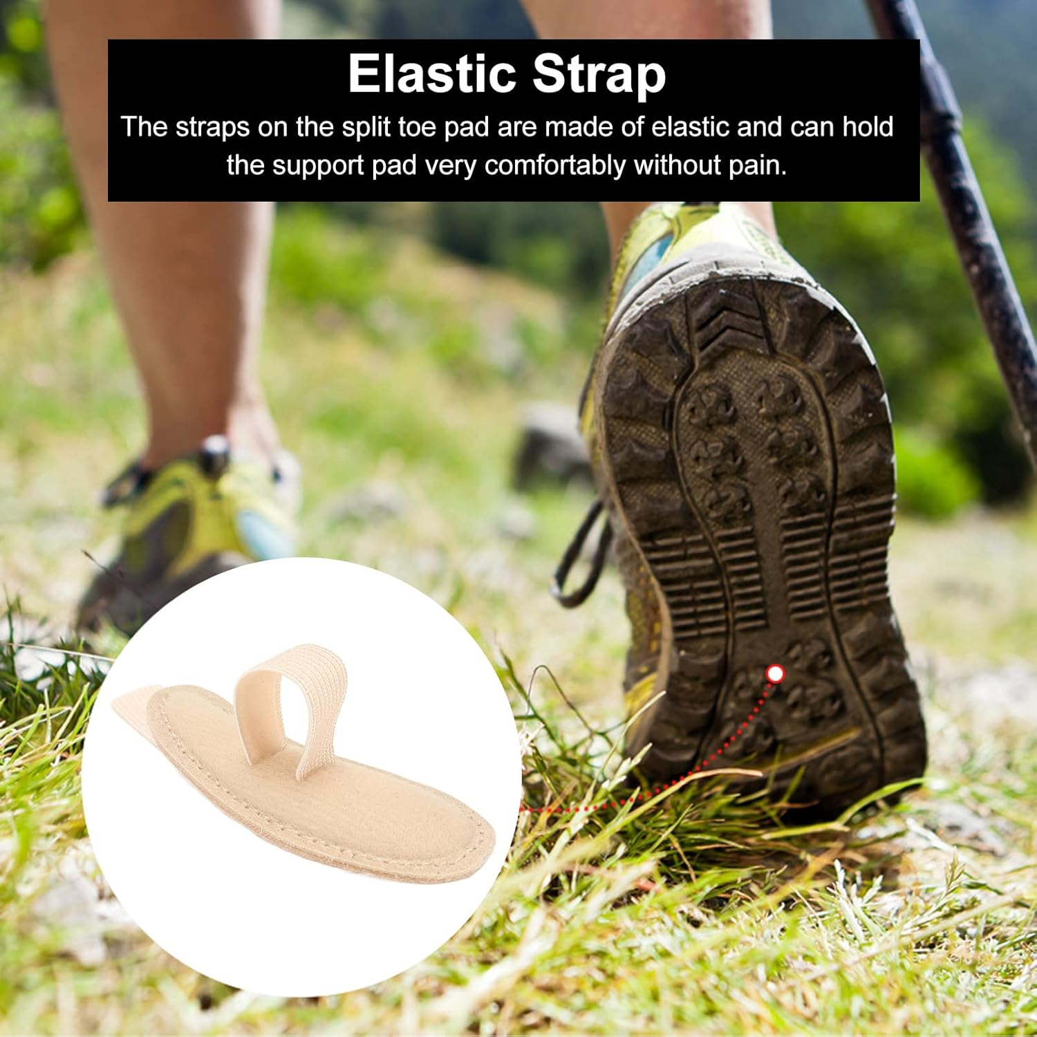 Hammer Toe Crest Cushion, Right/Left Hammer Toe Straightener and Corrector, Adjustable Hammer Toe Support for Hammer Toes, Claw Toes and Mallet Toes, Relieve Pain & Pressure (Right Foot) image number 1