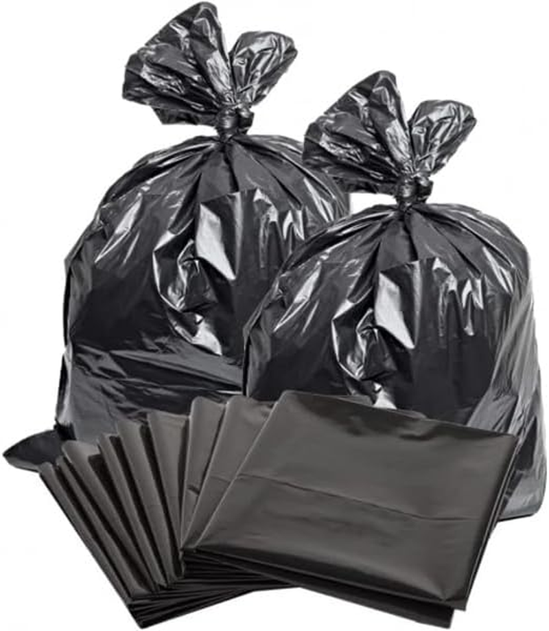 Garbage Bags 82L Carton of 250 - Black Rubbish Bin Liners 95Cm X 81Cm - 30 Um Medium Thickness - Waste Bags for Offices, Commercial Spaces, Household & Cleaning