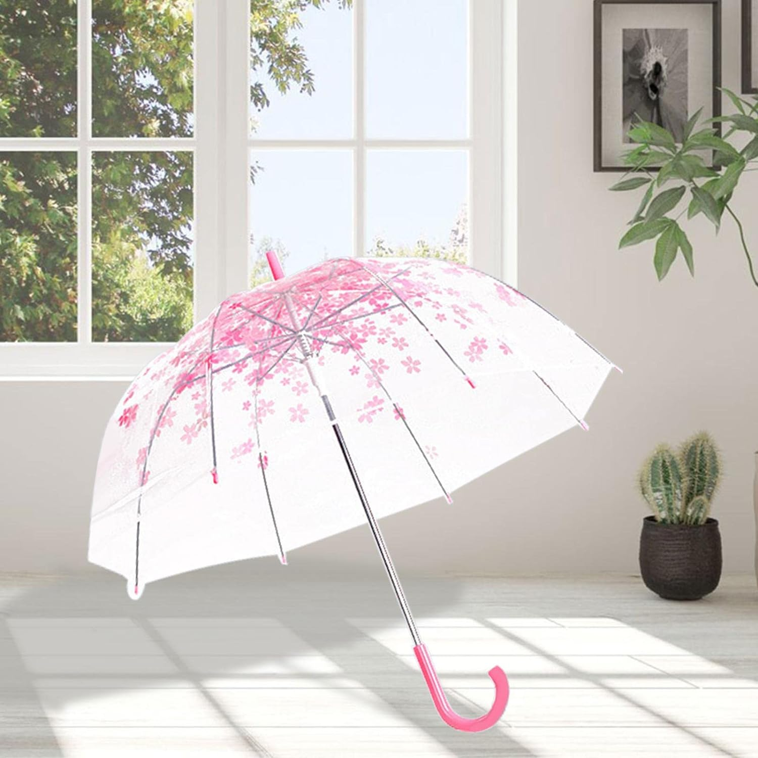 Yuksok Bubble Umbrella for Women & Girls, Kids & Adult Dome Shaped Stick Rain Umbrella image number 6