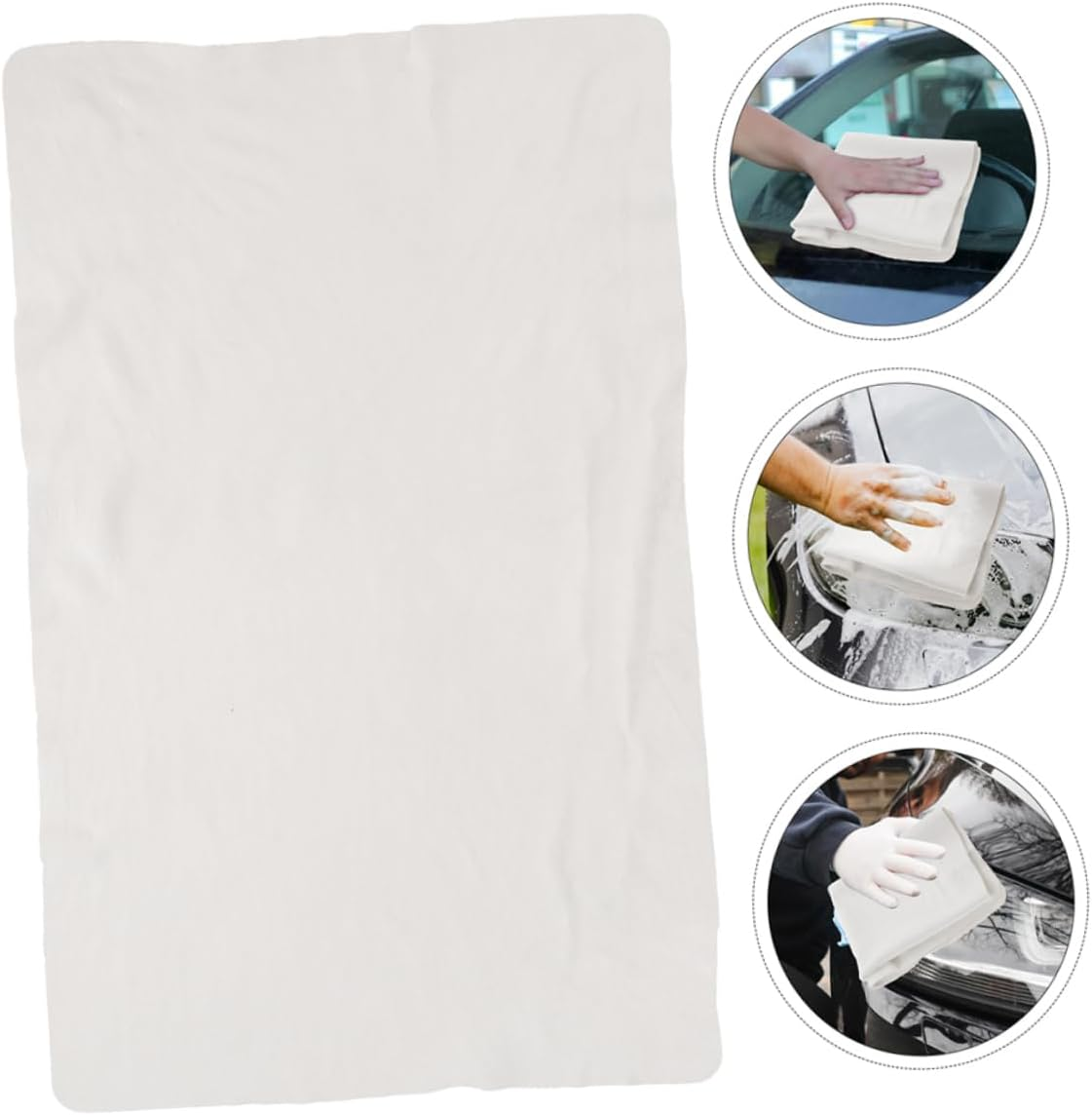 ASAKKURA Super Absorbent Chamois Cloth for Car Drying 30X55Cm Thick Natural Leather Car Wash Towel Fast Drying Detailing Cloth for Automotive Cleaning and Care image number 6