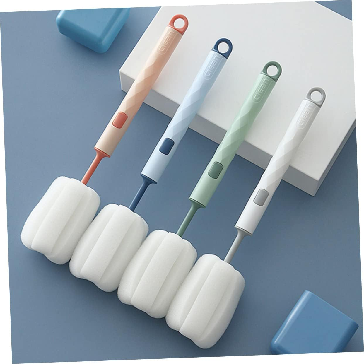 Healvian 1Set Detachable Sponge Bottle Cleaning Brush Practical Cup Brush for Cleaning of Bottles and Cups for Stain Removal Multi-Use Brush for Home and Kitchen image number 6