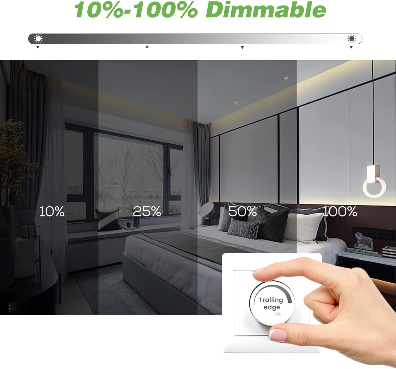 ALUSSO 14W LED Downlight Kit 120Mm Cutout Dimmable IP44 Recessed Ceiling Light with CCT 3 Lighting Colors Adjustable 3000K Warm/ 4000K Neutral/ 5700K Cool, White, Pack of 10,AUS Plug image number 2