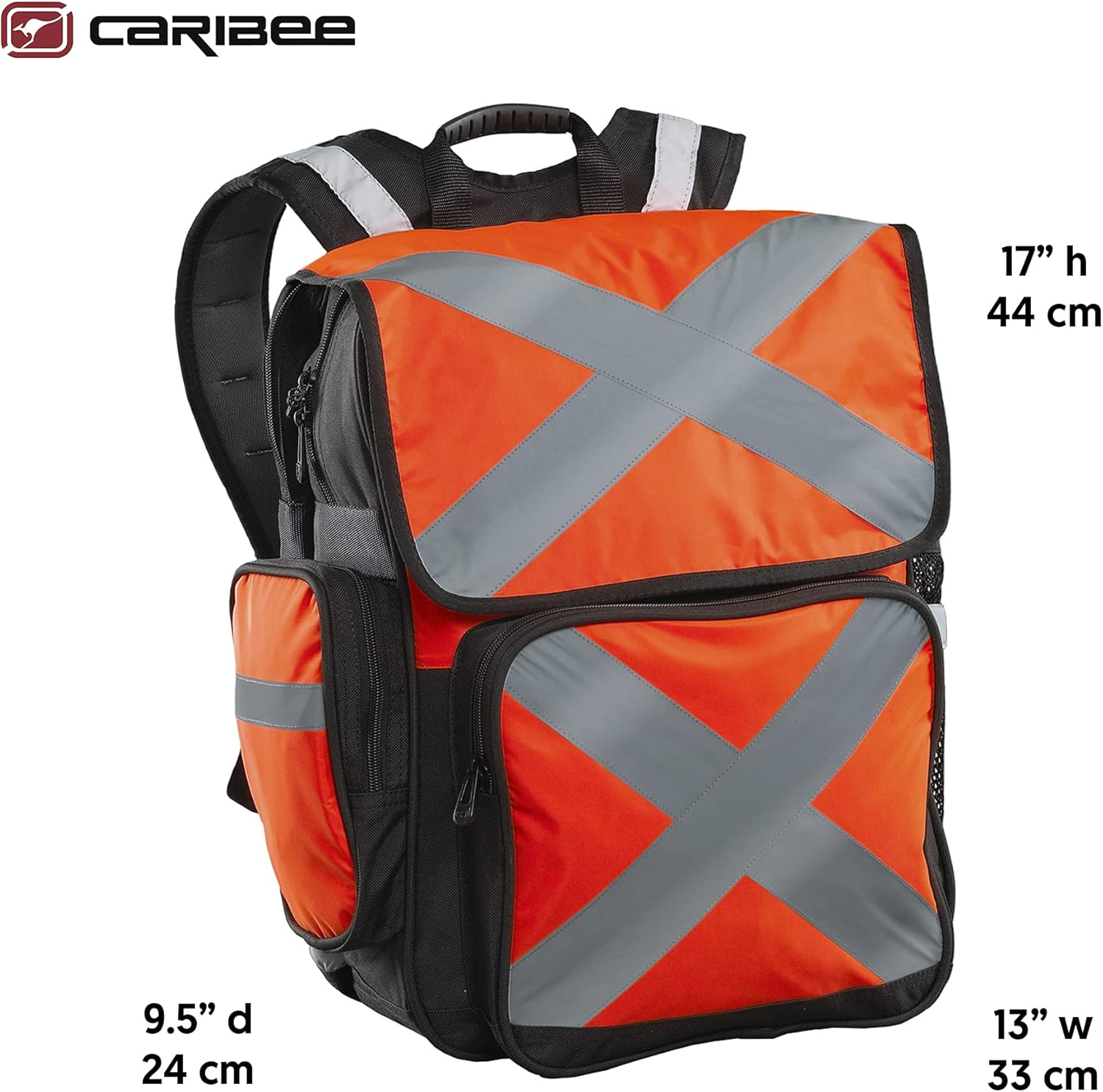Caribee Pilbara Large Hi Vis Backpack with Reflective Safety Tape for Job Sites, Hunting, Motorcycling and Emergency Use image number 1