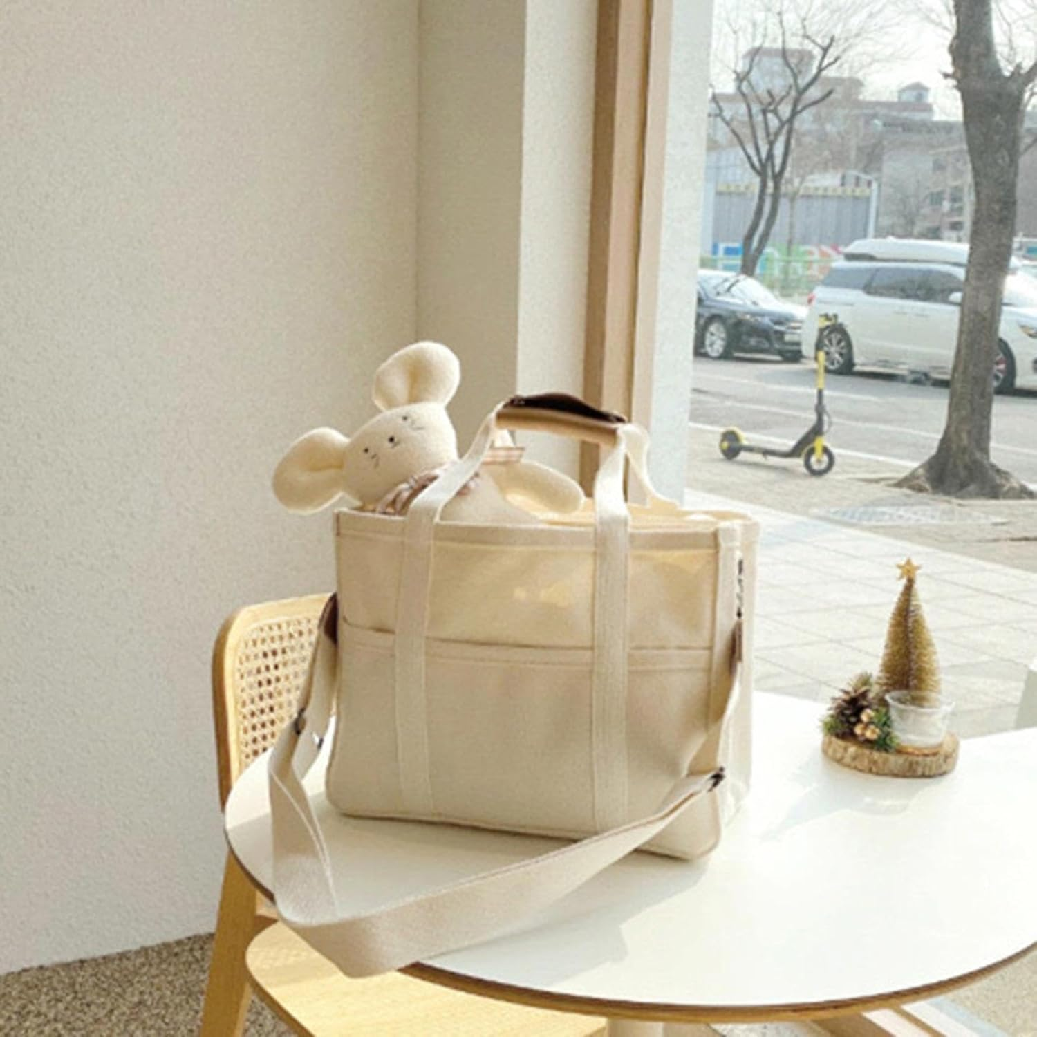 Mom Diaper Bag - Stylish Tote Bag with Compartments Multifunctional Stroller Mom Bag | Baby Travel Organiser Shoulder Bag for Women, Moms and Ladies, Ideal for Daily Use And image number 1