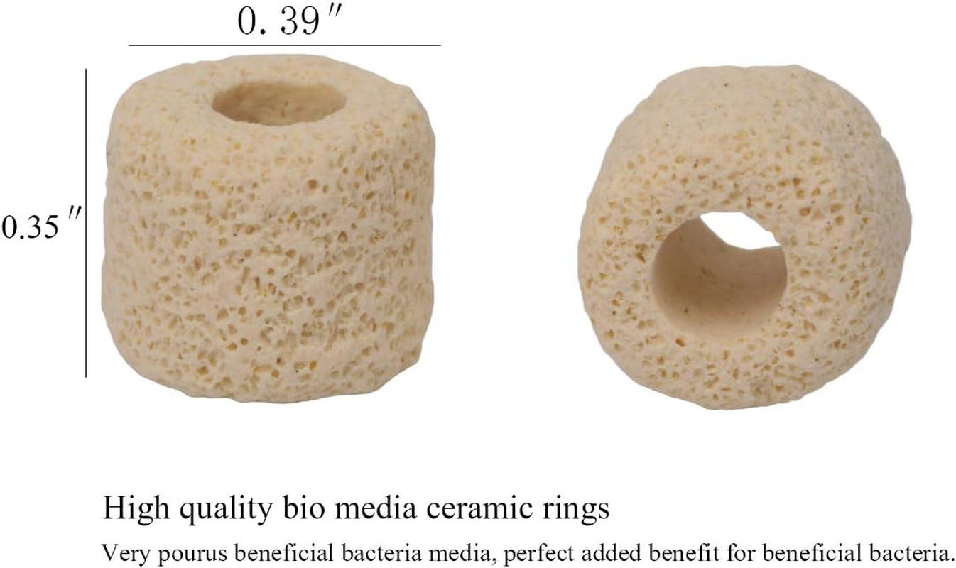 Filter Media Bio Balls Sphere Ceramic Rings for Aquarium Fish Tank (Ceramic Rings)