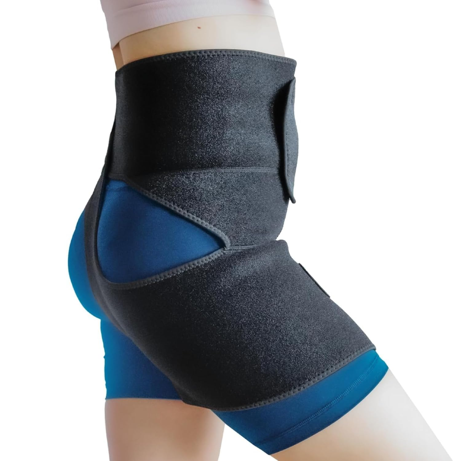Astorn Hip Brace for Sciatica Pain Relief - Adjustable Groin Compression Support for Thigh, Hamstring, Arthritis, Bursitis and Injuries - Sciatic Nerve Brace for Men & Women - Small/Medium image number 3