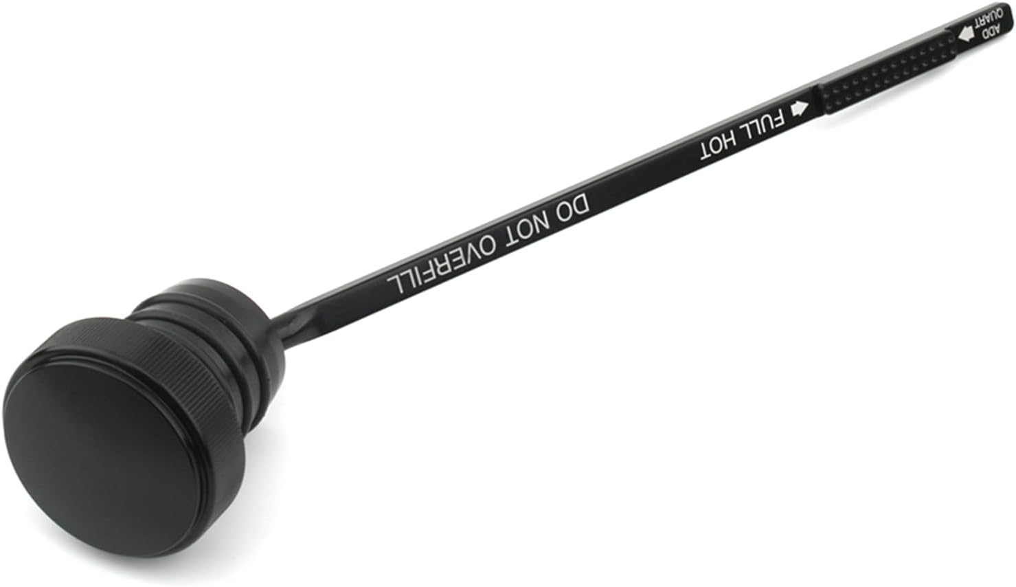 Black Chrome Motorcycle Oil Tank Dipstick for Harley-Davidson Dyna 1999-2005 Low Rider image number 5