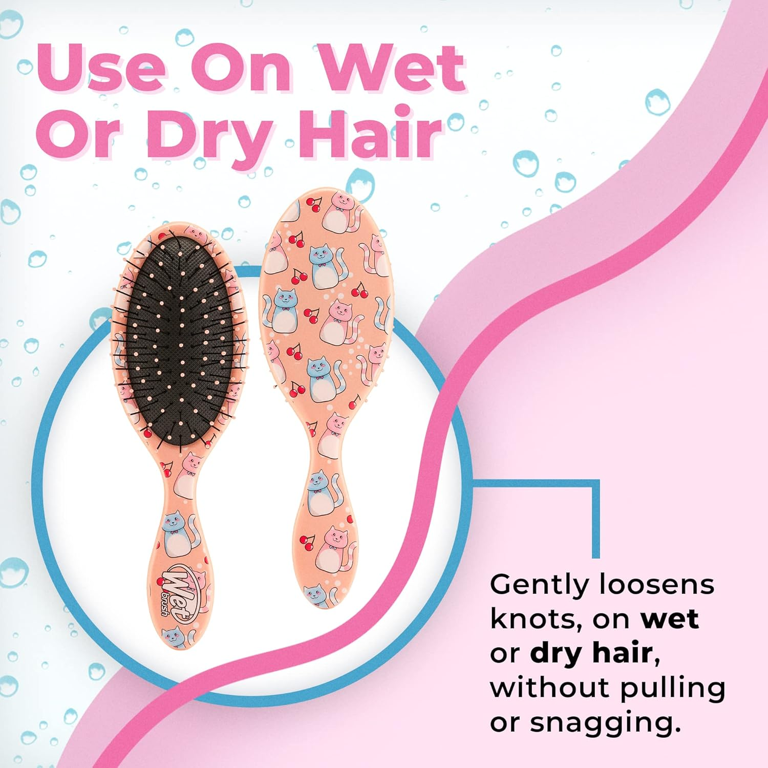 Wetbrush Kids Midi Scented Sweet Detangler Hair Brush, Kitty