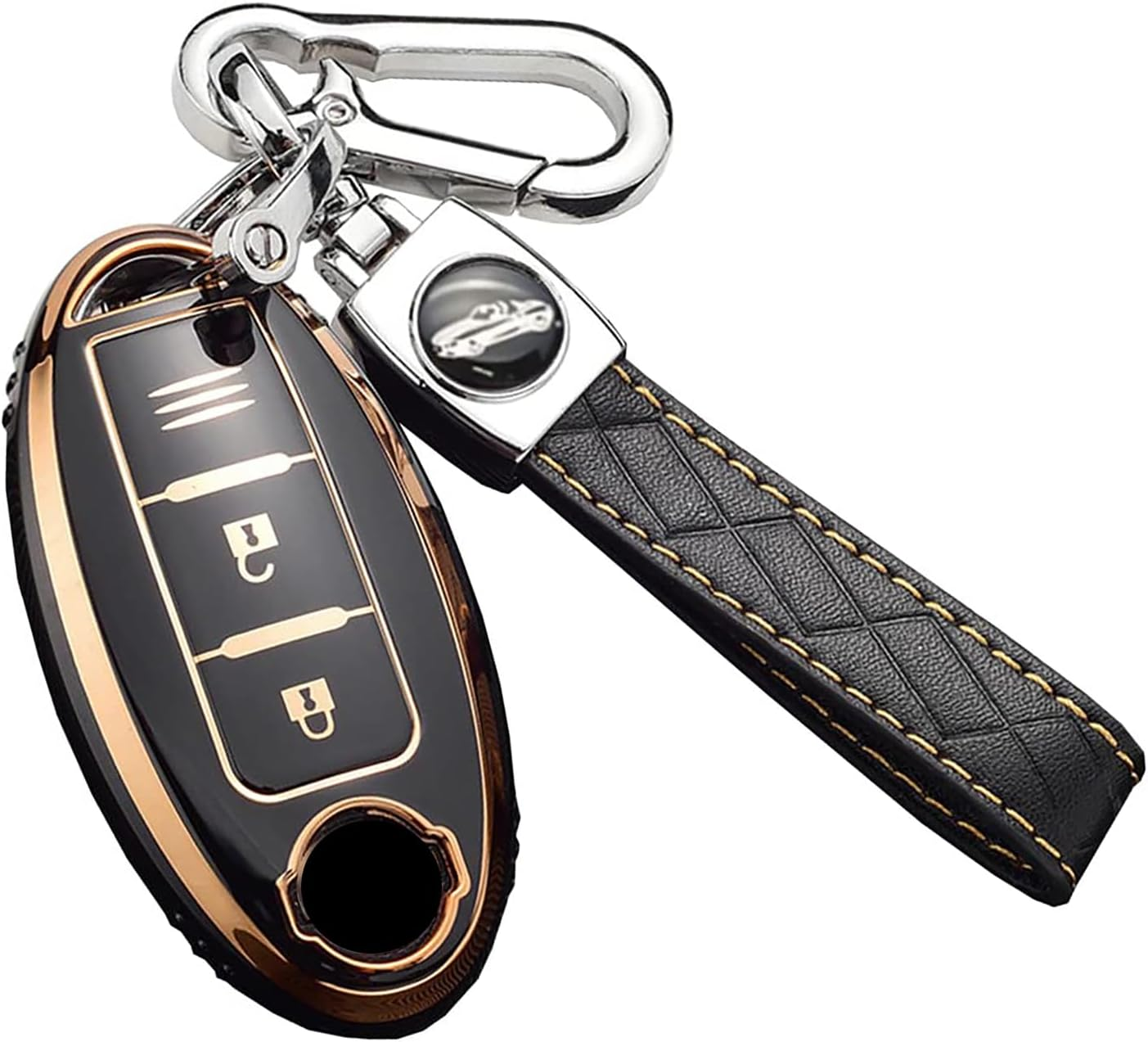 Ontto Car Key Fob Cover Fit for Nissan 350Z Qashqai J10 J11 X-Trail T31 T32 Kicks Tiida Pathfinder Murano Note Juke Key Case TPU Silicone Key Shell Key Holder Keychain Accessories Gray B