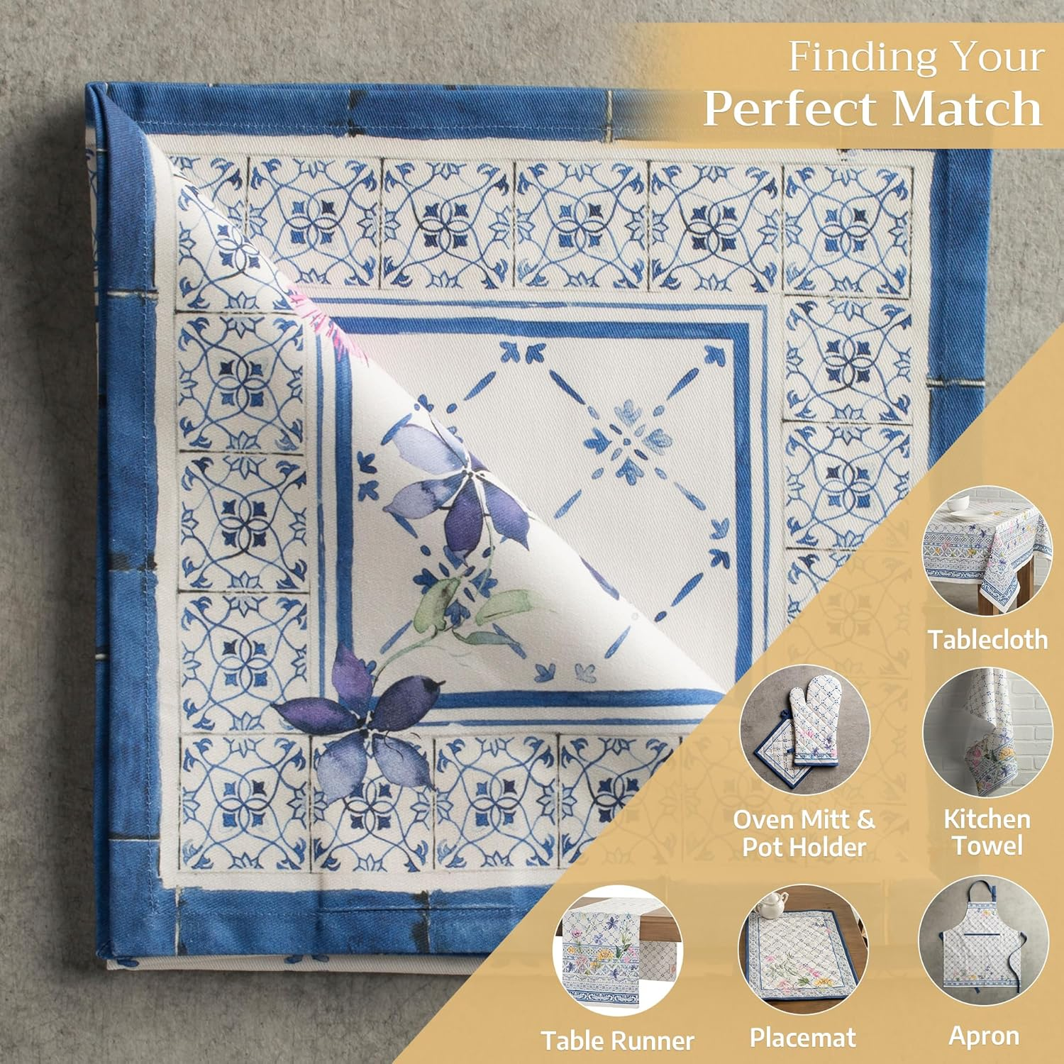 Maison D'Hermine Cloth Napkins Set of 4 100% Cotton Everyday Reusable Square Napkins Cloth Washable, Dinner, Party, Wedding, Restaurant, Spring/Summer (Faience, 20" X 20") image number 1