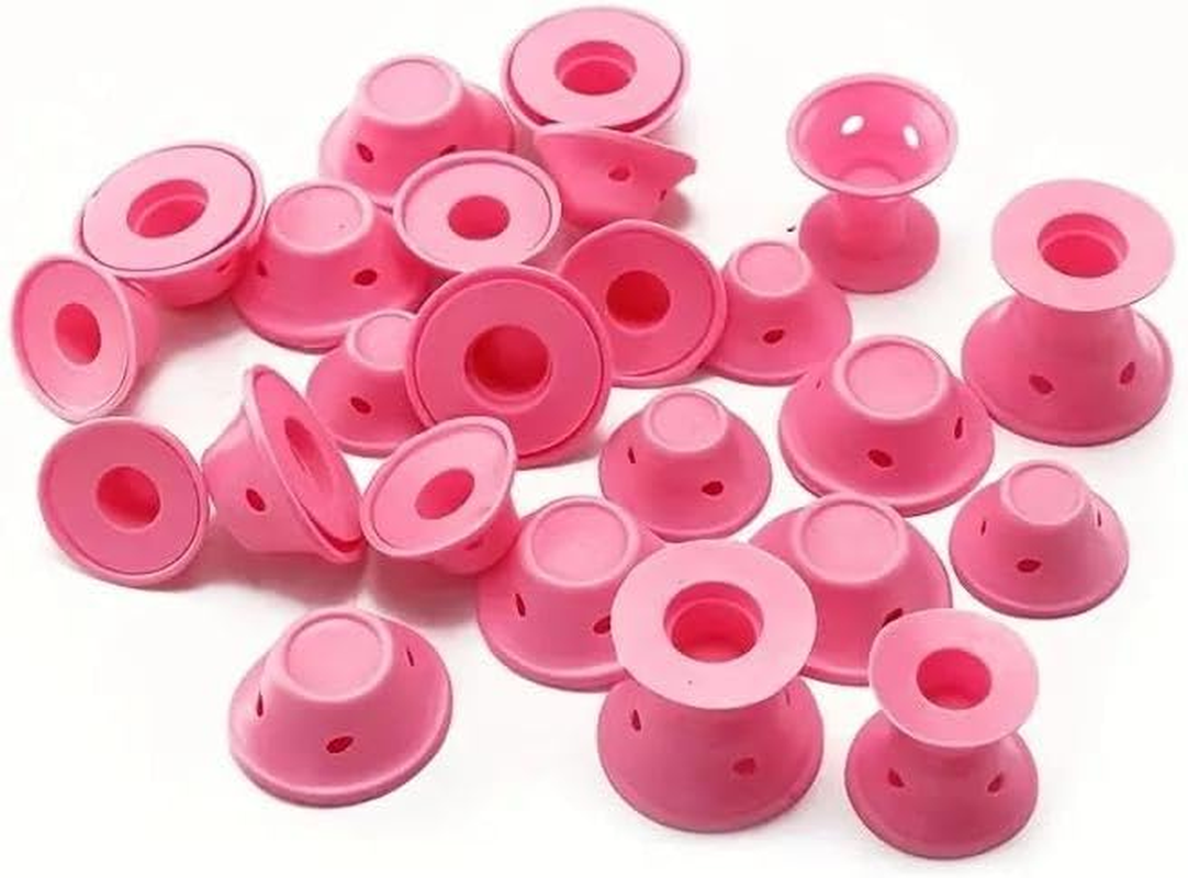 10PCS Magic Hair Rollers & Heatless Hair Curlers for Overnight Curls - No Heat Silk Hair Rollers for Women & Girls | Soft Sleep-In Foam Curlers with Ventilation Holes | Damage-Free Natural Waves & Curls (Pink, Mix) - Blue image number 3