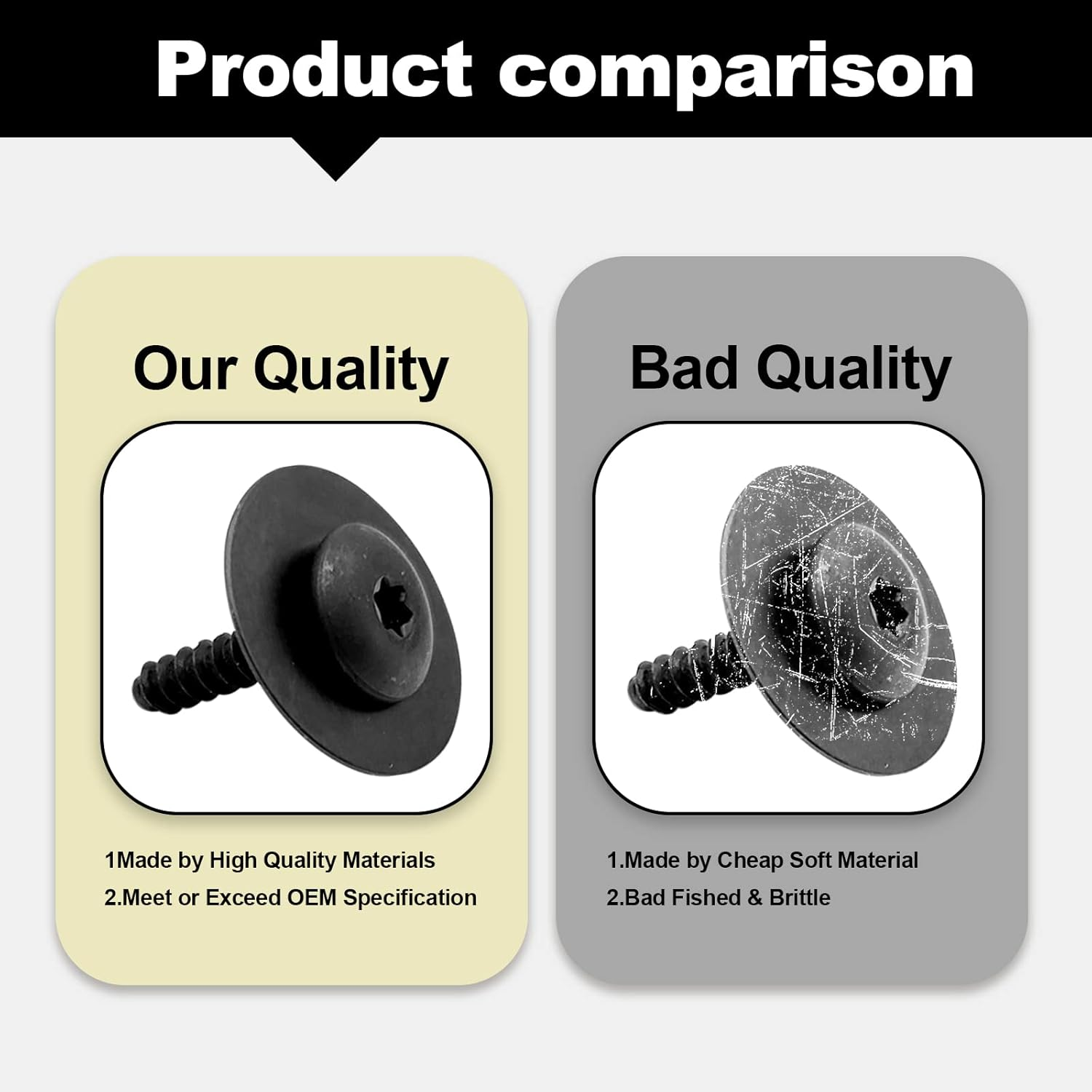 Fender Liner Splash Shield Bolt Screw 11548270 Compatible with GM Chevro-Let Camaro Colorado Cruze Equinox Impala Malibu Traverse Cadillac ATS CT6 CTS XT5 XTS image number 3