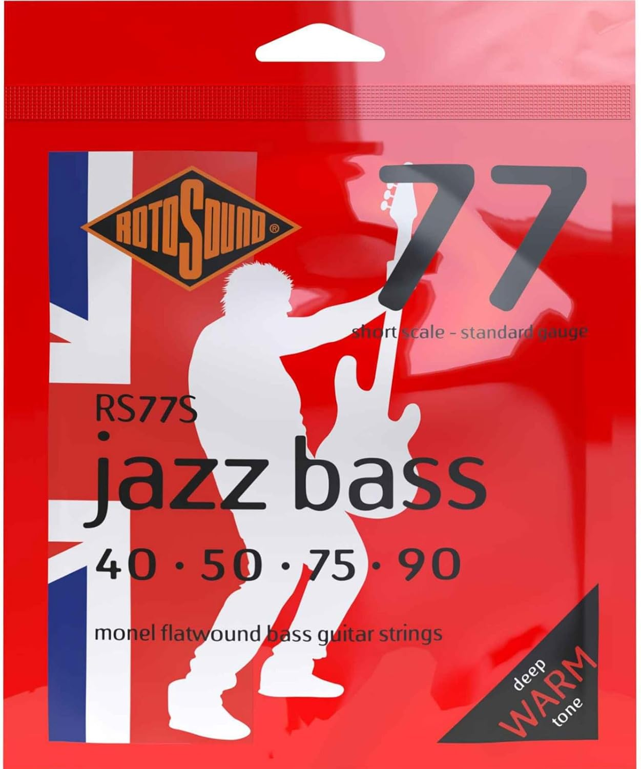 Rotosound RS77S Monel Flatwound Short-Scale Bass Guitar Strings (40 50 75 90) image number 2