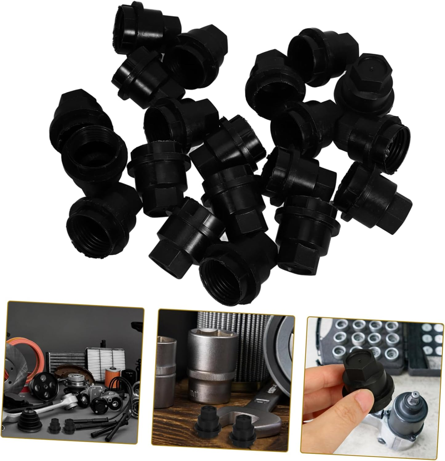 COSMEVIVI 20Pcs Lug Nut Covers for Car Wheels Wheel Nut Caps Trailer Tire Accessories Automotive Tire Bolt Caps Easy Install Car Accessories image number 1