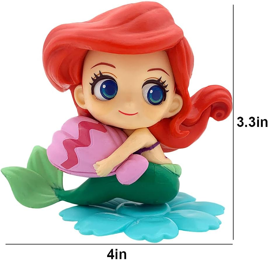 Blingabc Mermaid Cake Topper Little Mermaid Doll with Seashells for Ariel Cake Decoration Mermaid Figurines for under the Sea Mermaid Theme Princess Kids Birthday Baby Shower Party Supplies image number 5