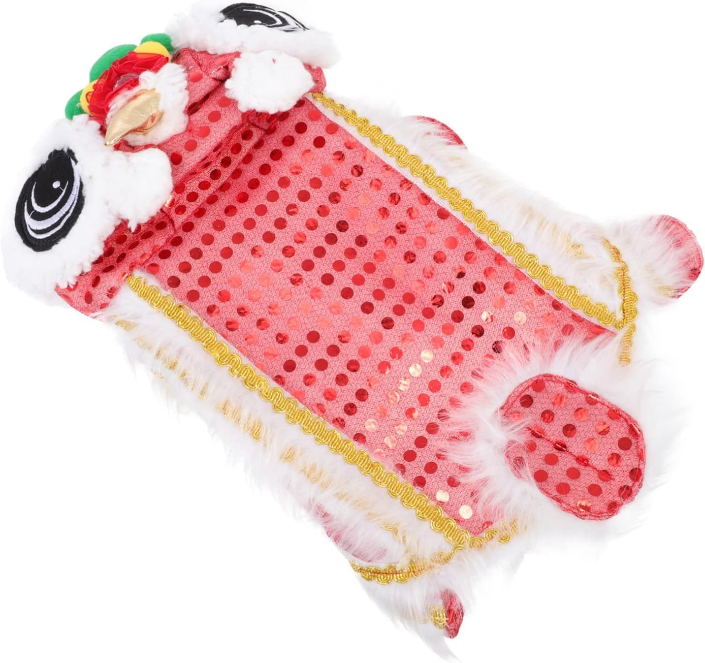 1Pc Clothes for Pets Wedding Cat Clothing Puppy Lion Costume Dog Dance Lion Clothes Dog Four Legs Hoodies Dance Lion Dog Costume New Year Cat Clothes Dress Festive Polyester image number 2