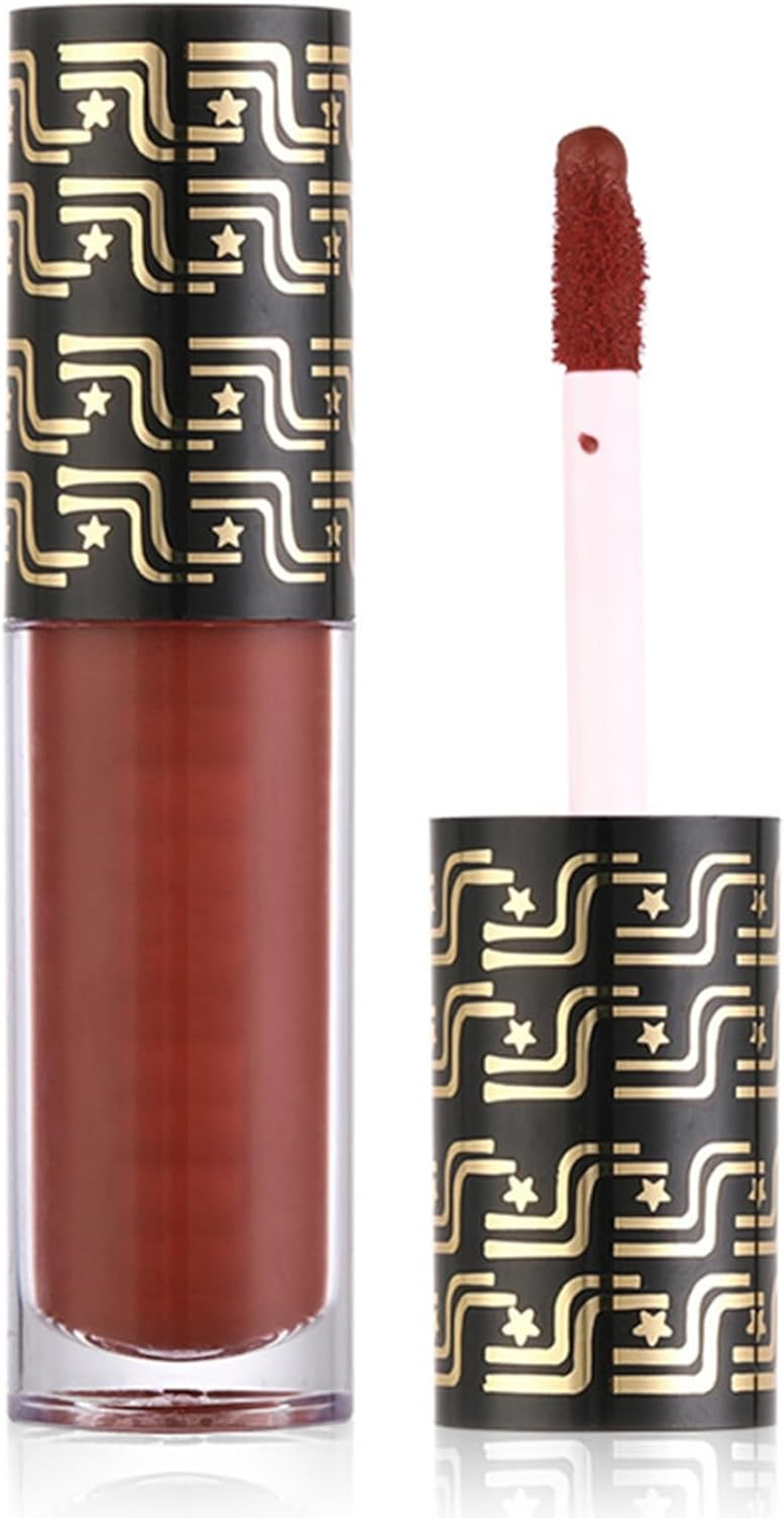 Miutii 1PC Matte Liquid Lipstick Creamy Soft Velvety Lip Gloss Long Lasting Lightweight Non Transfer Water Resistant Lip Stain Nude Pink One Size - Brown image number 5