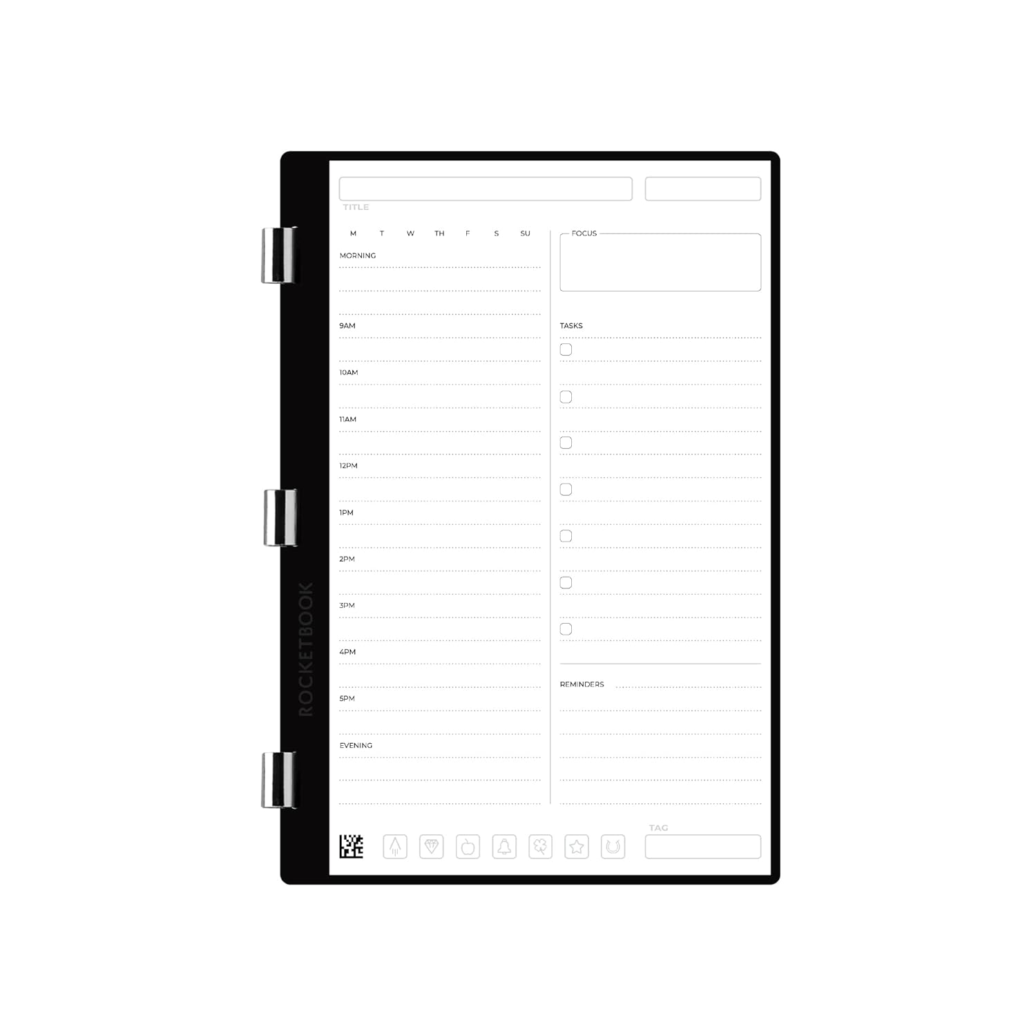 Rocketbook Pro Daily to Do Page Pack | Scannable Pro Pages for to Do Lists and Agendas - Write, Scan, Erase, Reuse | 20 Sheets | Executive Size: 6 in X 8.8 In