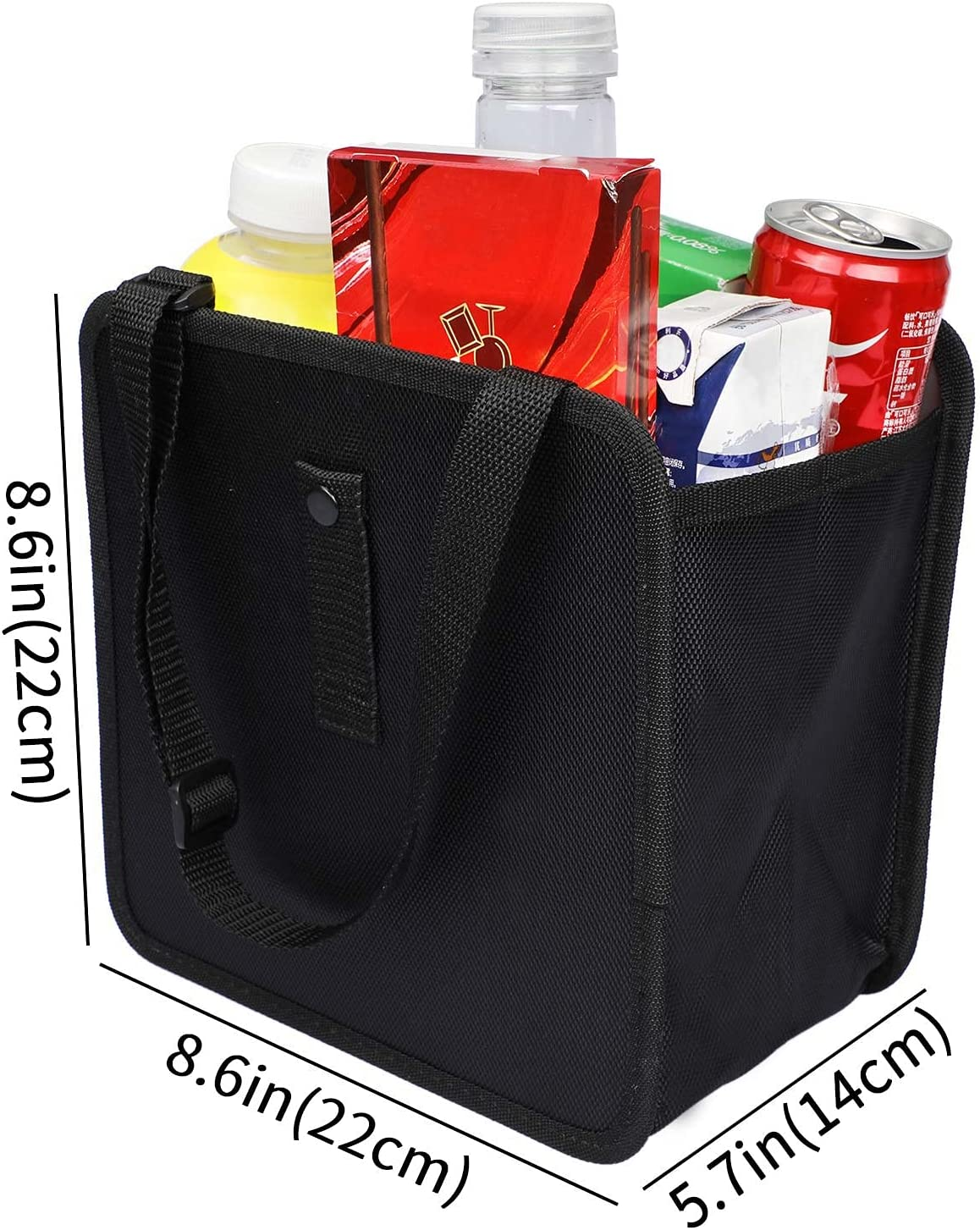 Hanging Car Trash Bag Can Premium Waterproof Litter Garbage Bag Organizer 1.85 Gallon Capacity Black Powertiger image number 4