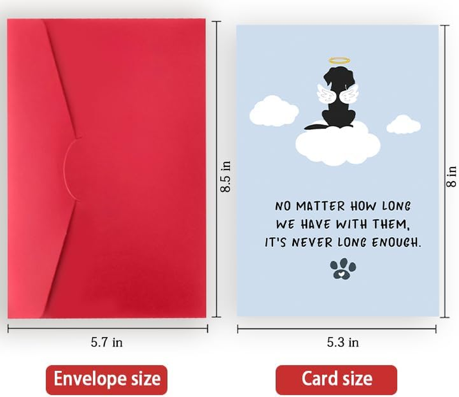 Dog Sympathy Card, Cute Pet Loss Cards, Dog Memorial Sympathy Gifts for Loss of Pet, Condolence Card for Pets Owner Lover, Doggy Bereavement Ideas for Family Friends Husband Wife - 7 image number 4