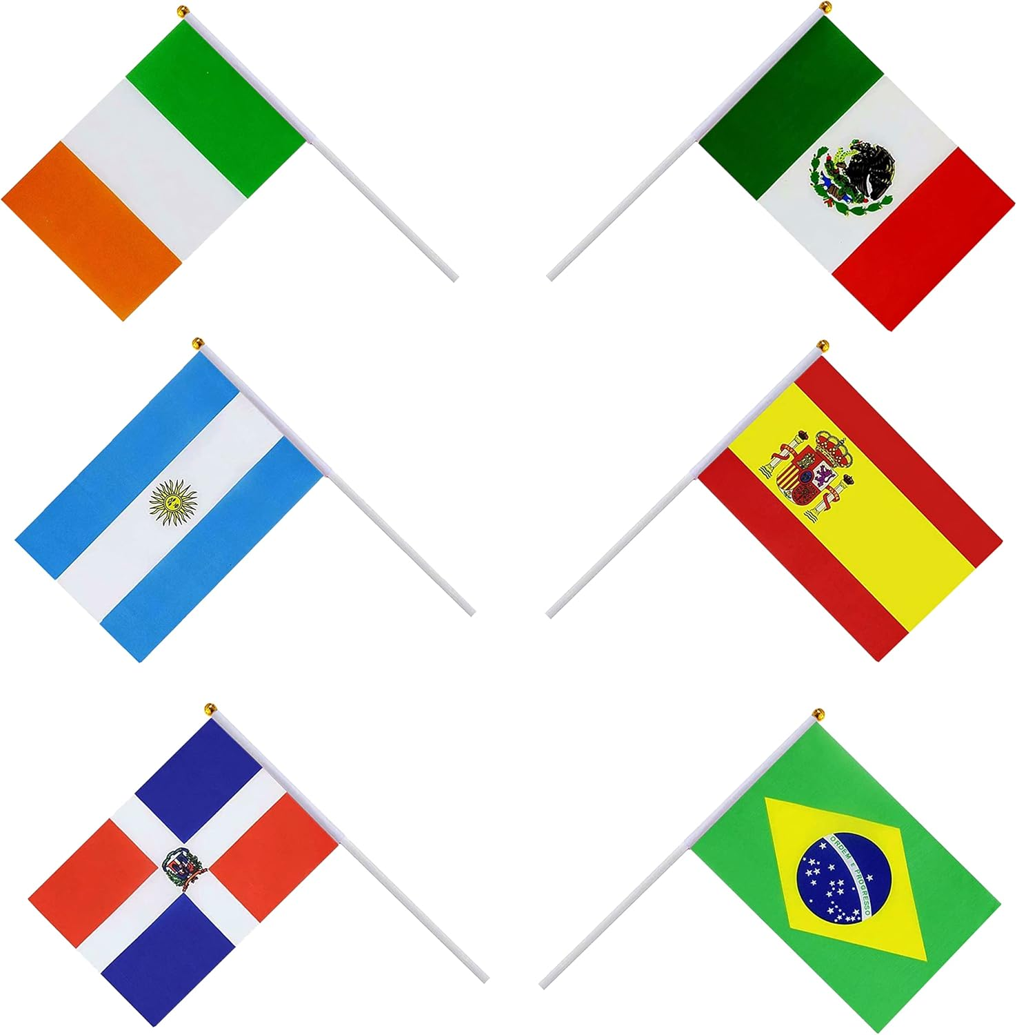 200 Countries Hand Held Flags on Stick,Small Mini International World Country Flags 5X8 Inch, World Countries on Every Continent Flag, School Sports Clubs, Decorations for Parades World Cup image number 5