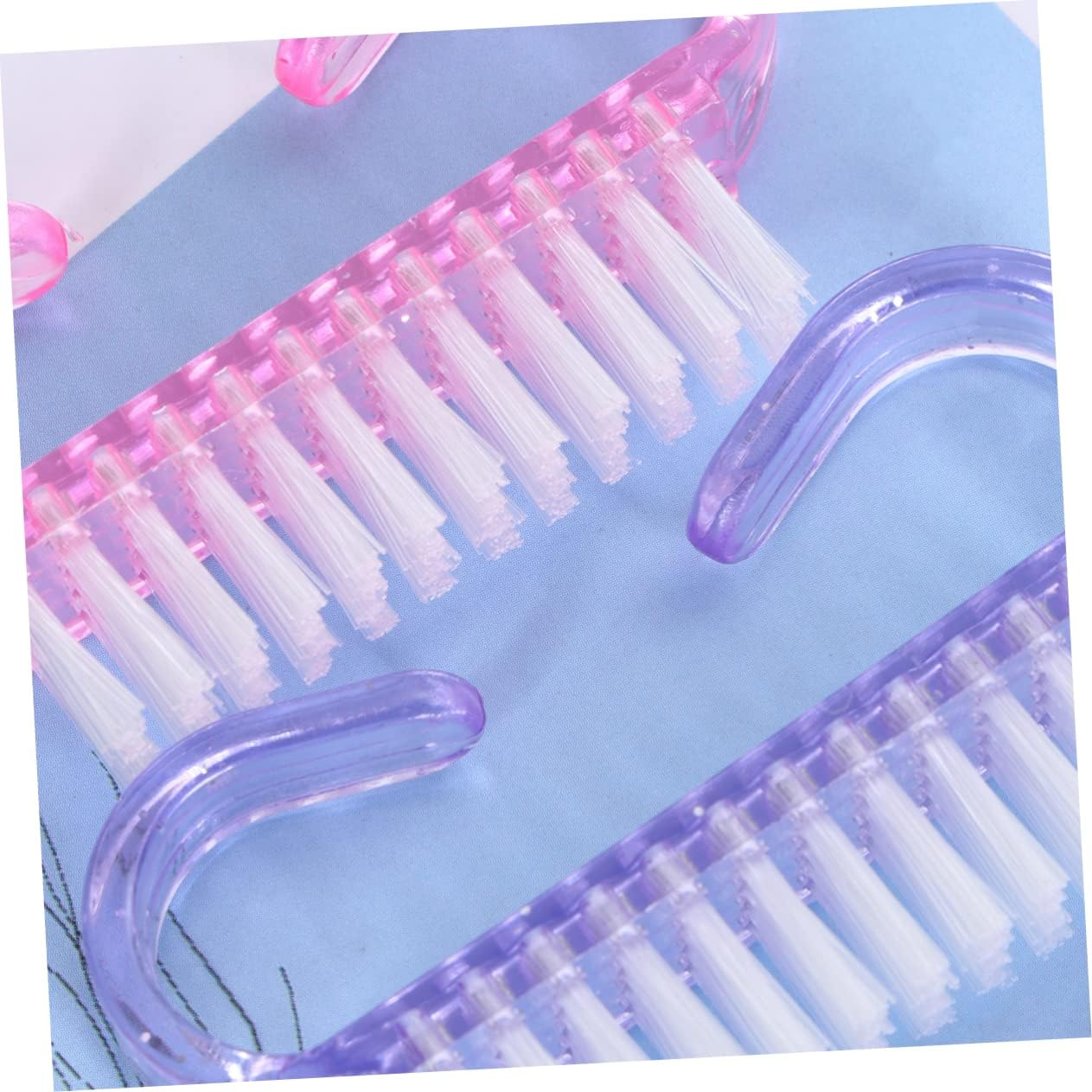 Minkissy 4Pcs Nail Brush Gentle Horn Brush for Nail Cleaning Scrubbing Comfortable Handle image number 1