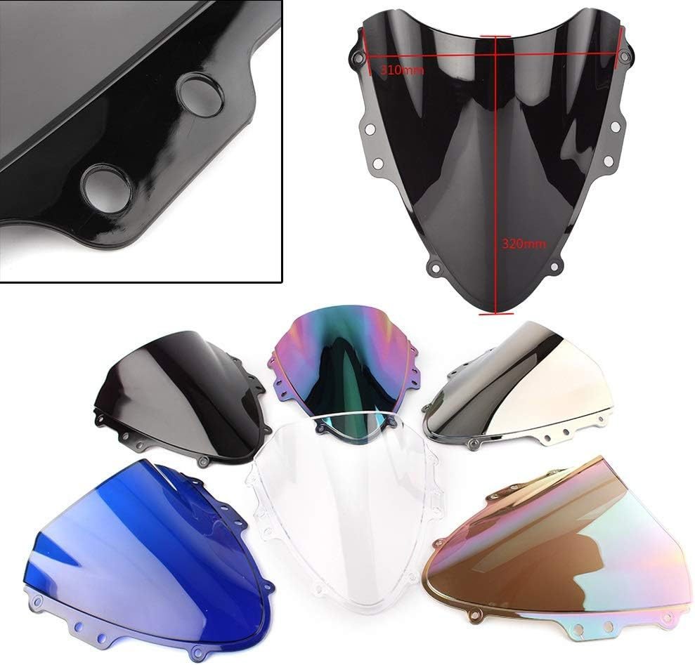 Motorcycle Accessories for Suzuki GSXR600 GSXR750 K4 2004 2005 Windshield Windscreen Double Bubble Motorcycle Parts ABS Plastic Windshield (Color : Iridium) image number 4