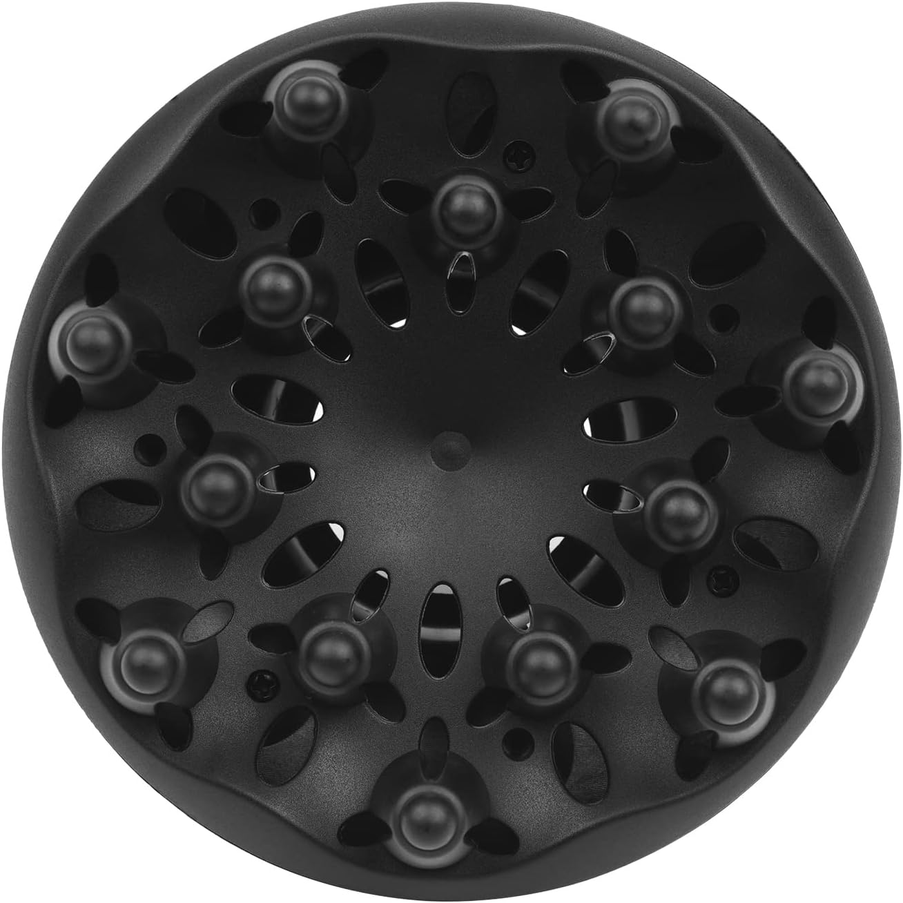 Universal Hair Dryer Diffuser for Curly Wavy Hair Blow Dryer Attachment for 1.77In Dryer Nozzle Dry Hair Much Evenly, Black QIUNI image number 3