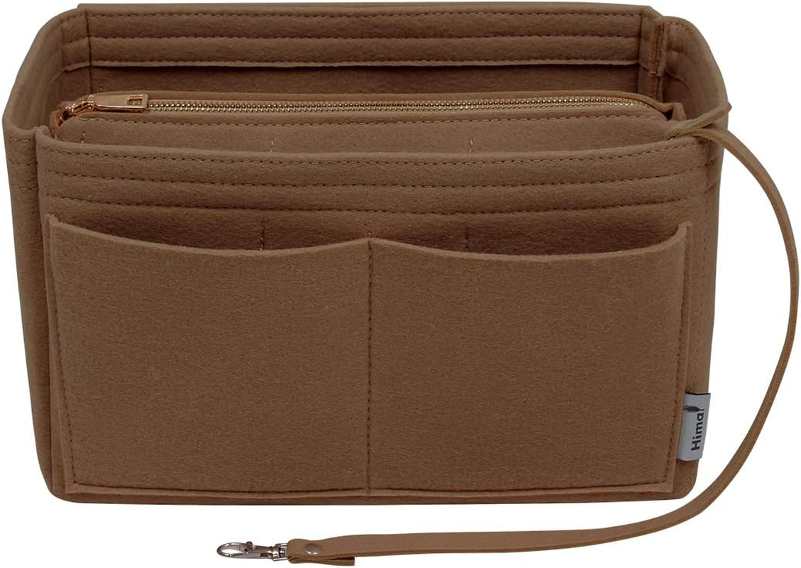 Himai Purse Organizer Insert, Bag Organizer, Bag in Bag, Perfect for Speedy Neverfull and More, 5 Size, Lighting Coffee, Slender Large