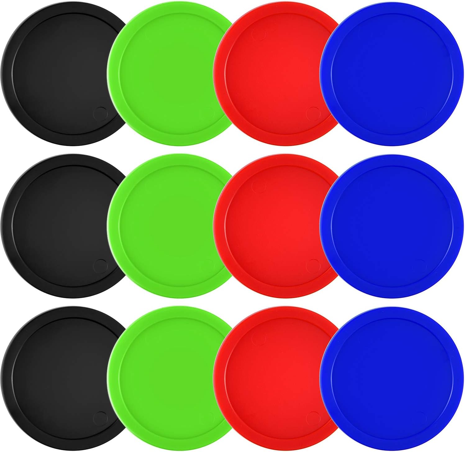 Coopay 12 Pieces Home Air Hockey Pucks 2.5 Inch Heavy Pucks for Game Tables Equipment Accessories, 13 Grams